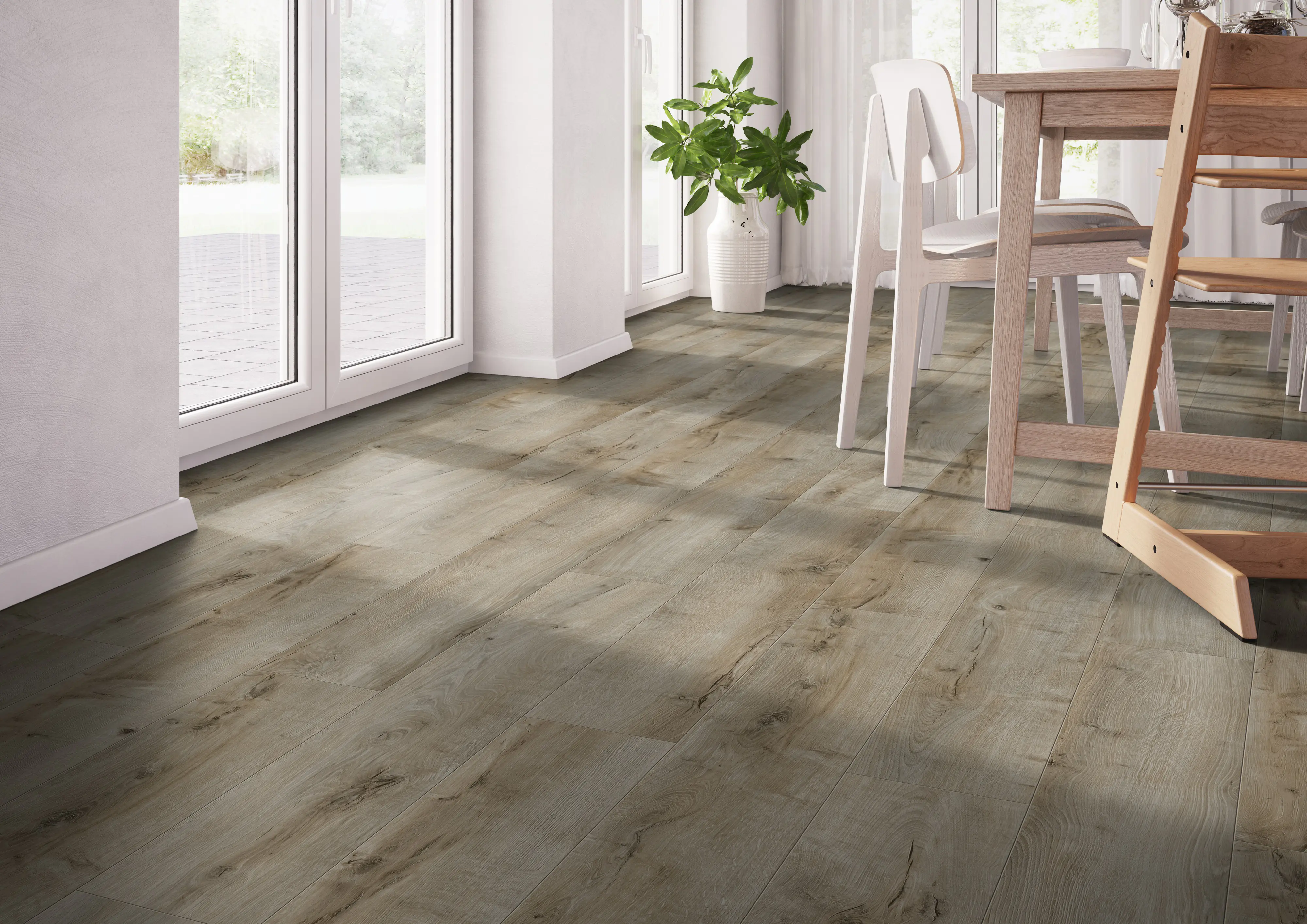 Classen Laminat Megaloc Aquaprotect 128,5 x 19,2 cm 8 mm Oak beige