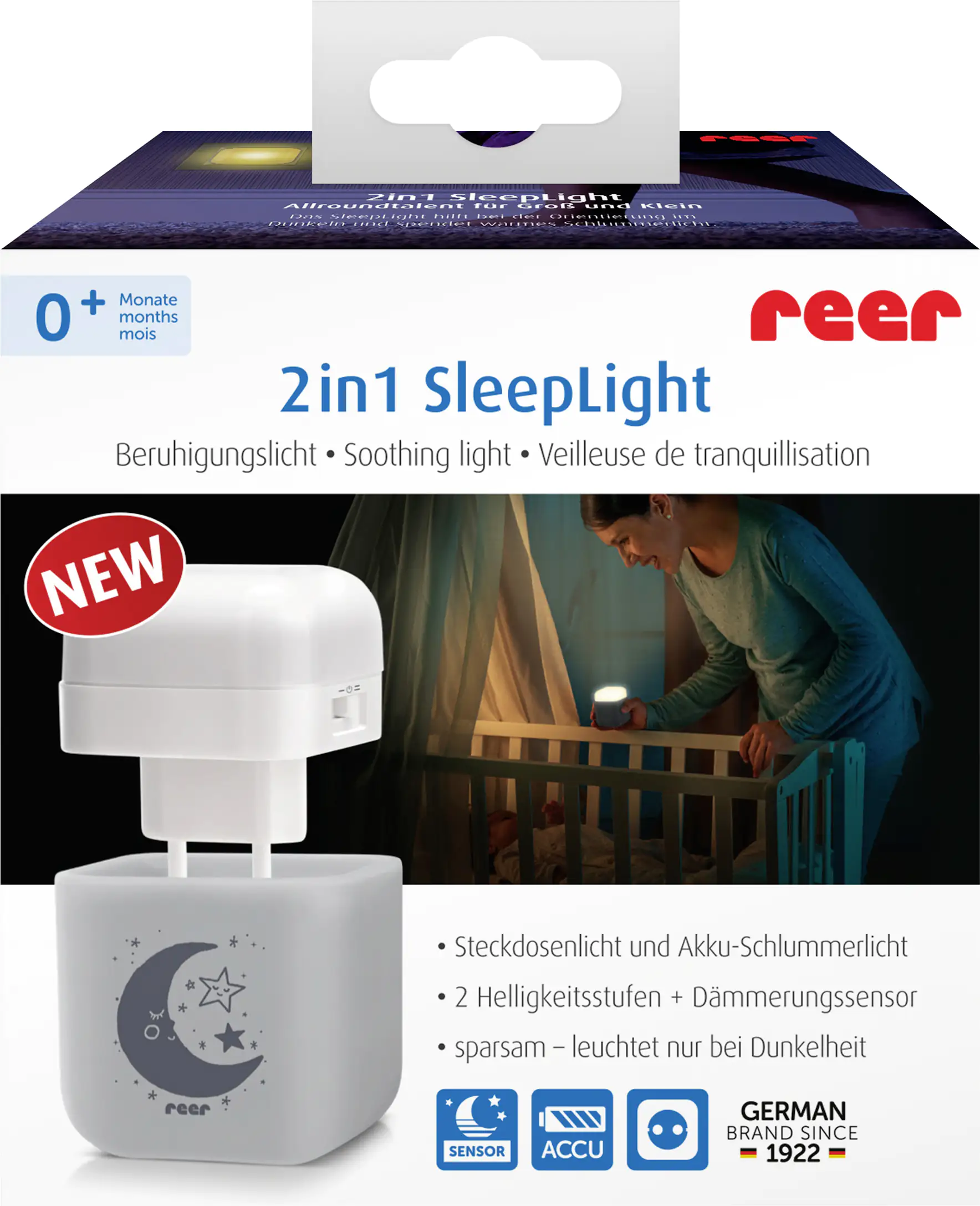 Reer LED-Nachtlicht SleepLight 2 in 1