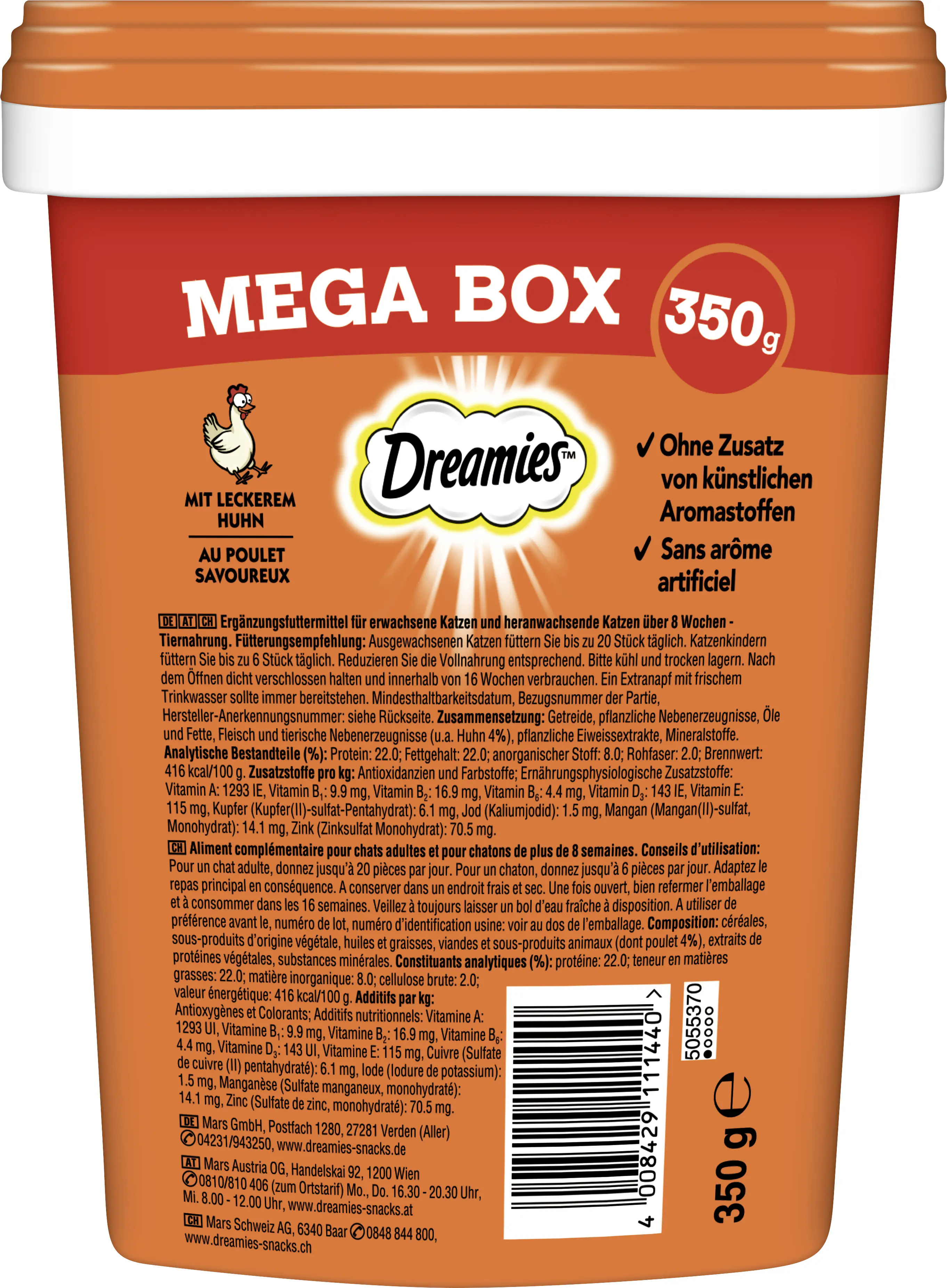 Dreamies Mega Box Katzensnack 350 g Huhn 
