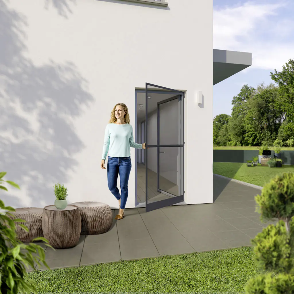 Primaster Fliegenschutz-Tür 100 x 210 cm anthrazit/anthrazit kürzbar