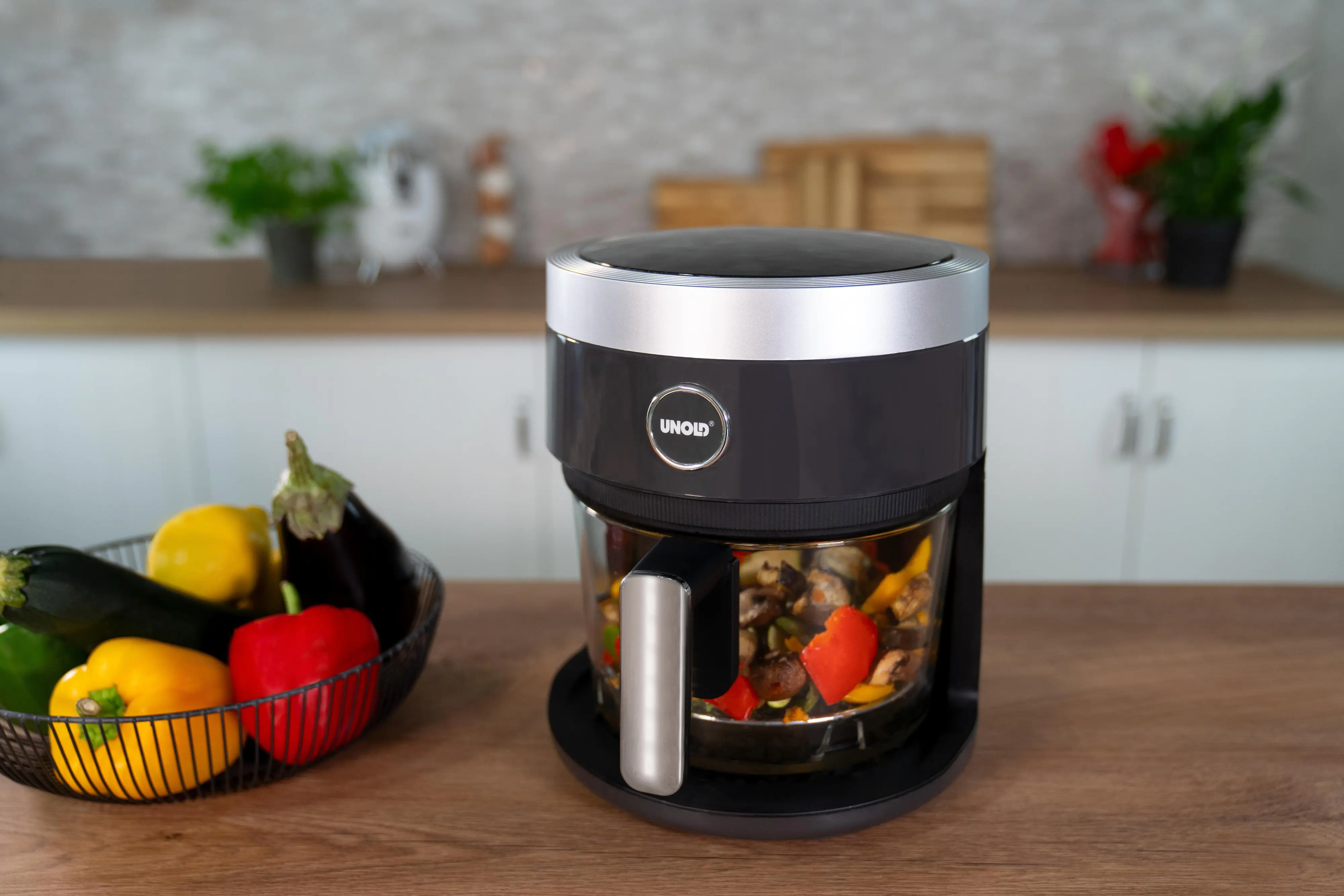 Unold Heißluftfritteuse Glas 3,5 L 1200 W schwarz Unold Heißluftfritteuse Glas 3,5 L 1200 W schwarz