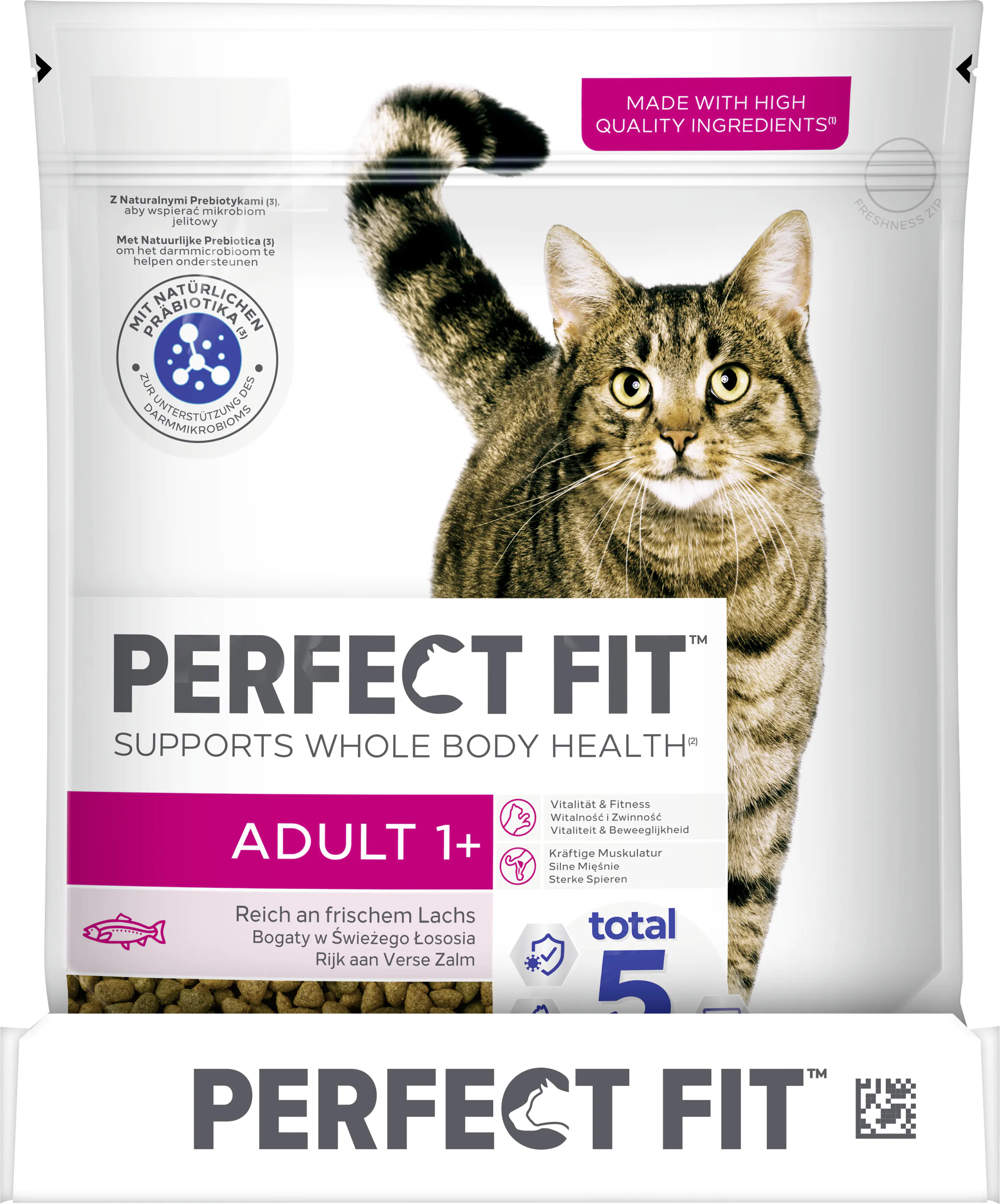 Perfect Fit Adult 1+ mit Lachs Katzenfutter 750g