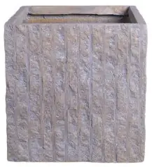 TrendLine Pflanztopf 25 x 25 x 25 cm grau-braun strukturiert