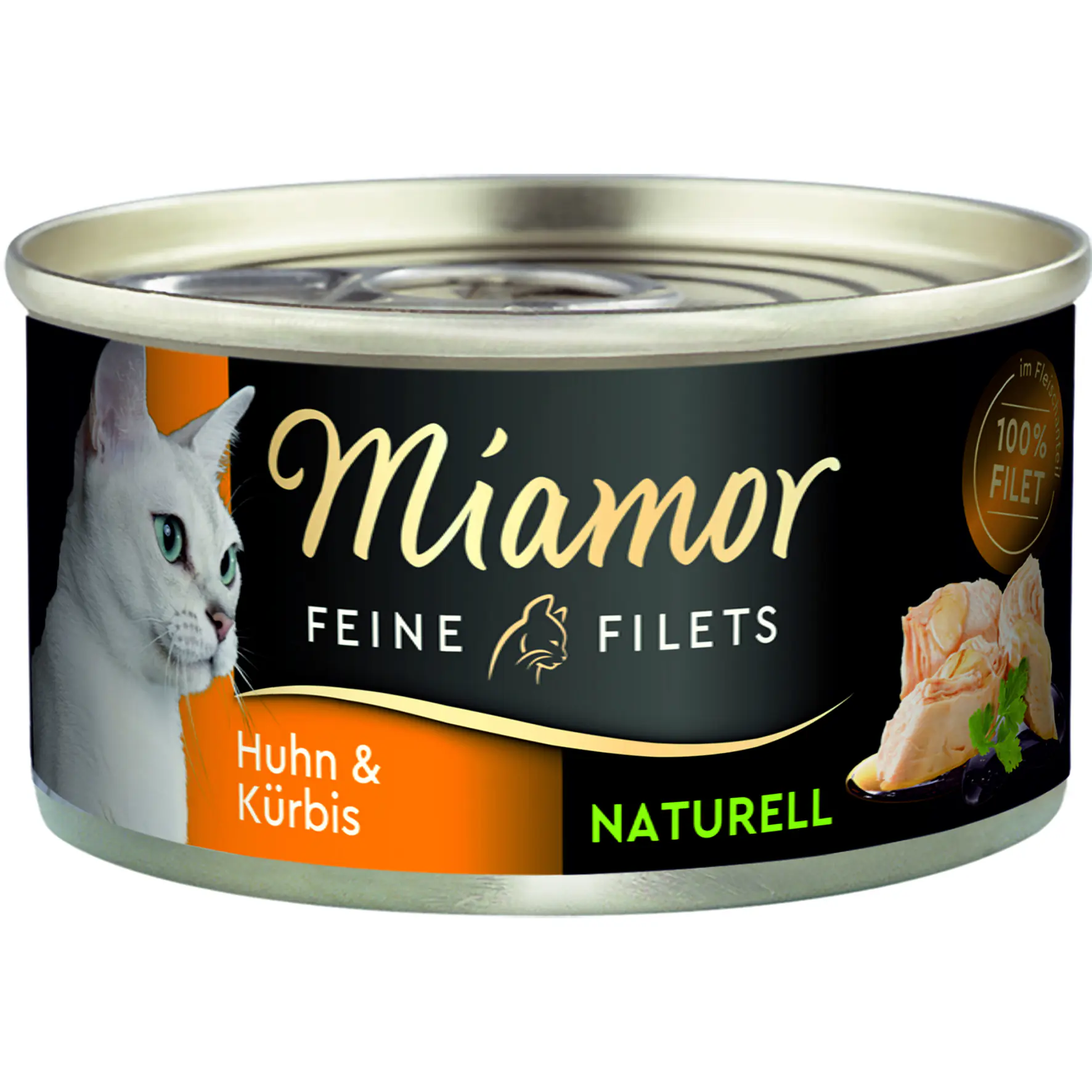 Miamor Katzennassfutter Feine Filets naturelle Huhn und Kürbis 80 g
