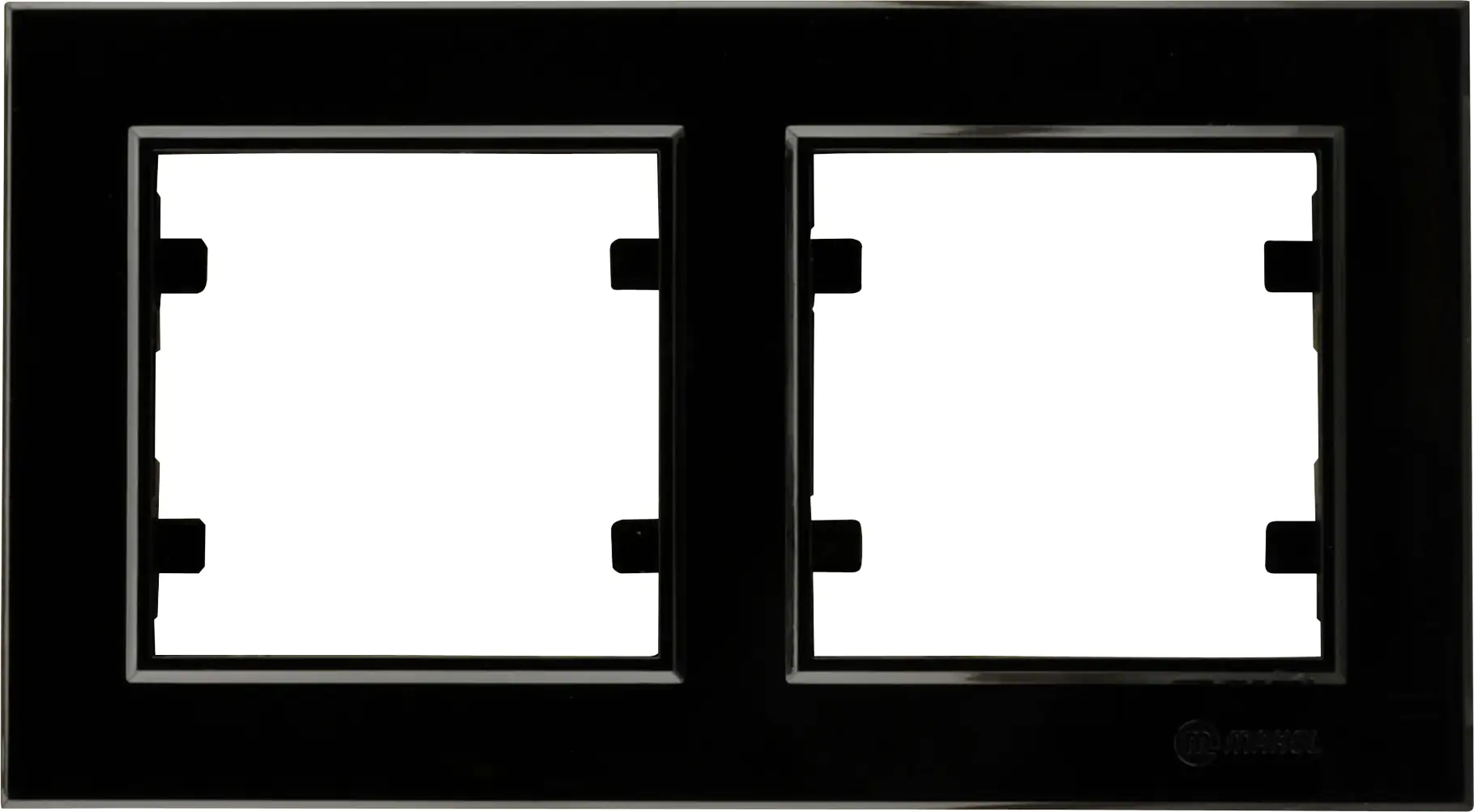 Unitec Abdeckrahmen 2-fach, waagerecht schwarz, Serie Karea Unitec Abdeckrahmen 2-fach, waagerecht schwarz, Serie Karea