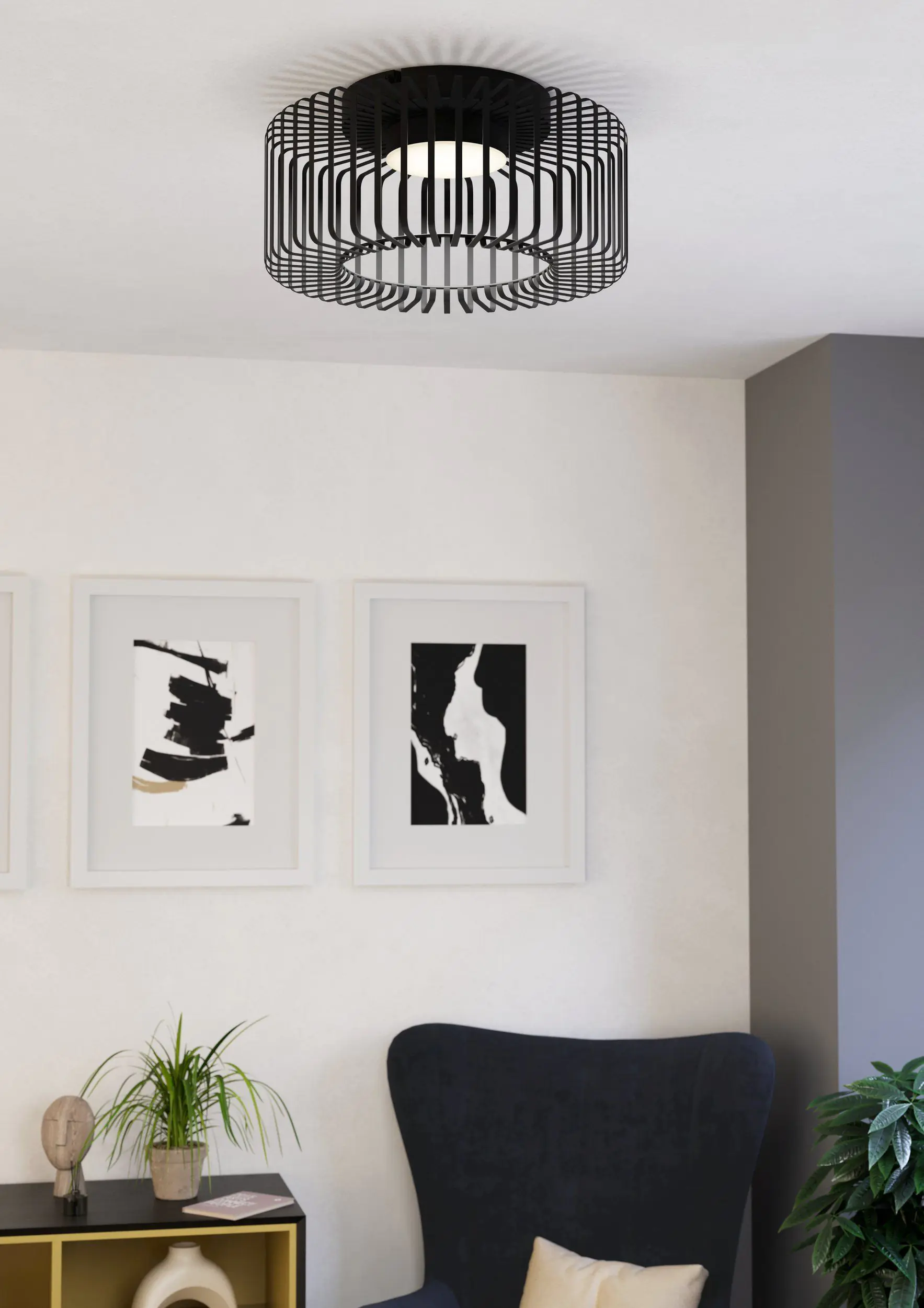 Eglo Connect LED Deckenleuchte Ginestrone-Z schwarz Ø 45 cm Eglo Connect LED Deckenleuchte Ginestrone-Z schwarz Ø 45 cm