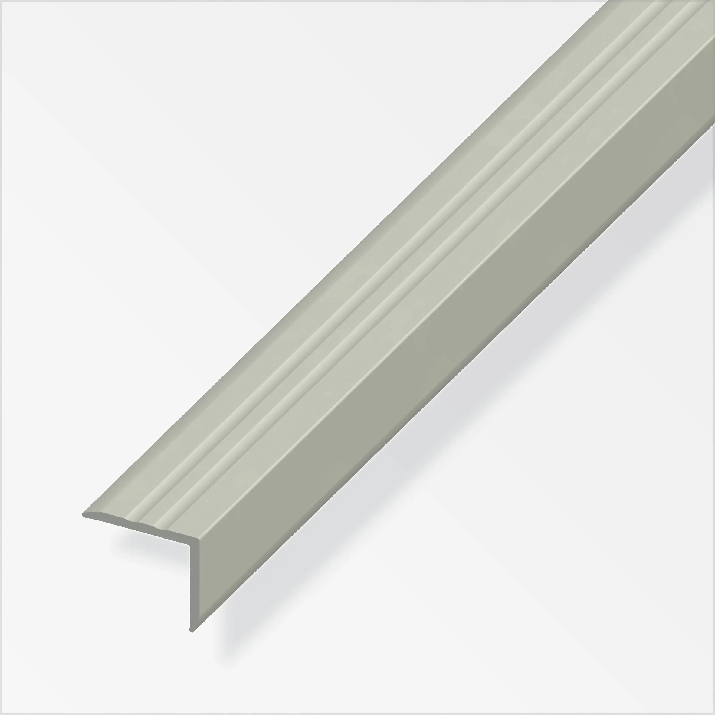 alfer Treppenprofil 1 m, 25 x 21 mm PVC (Kunststoff) glatt graubeige