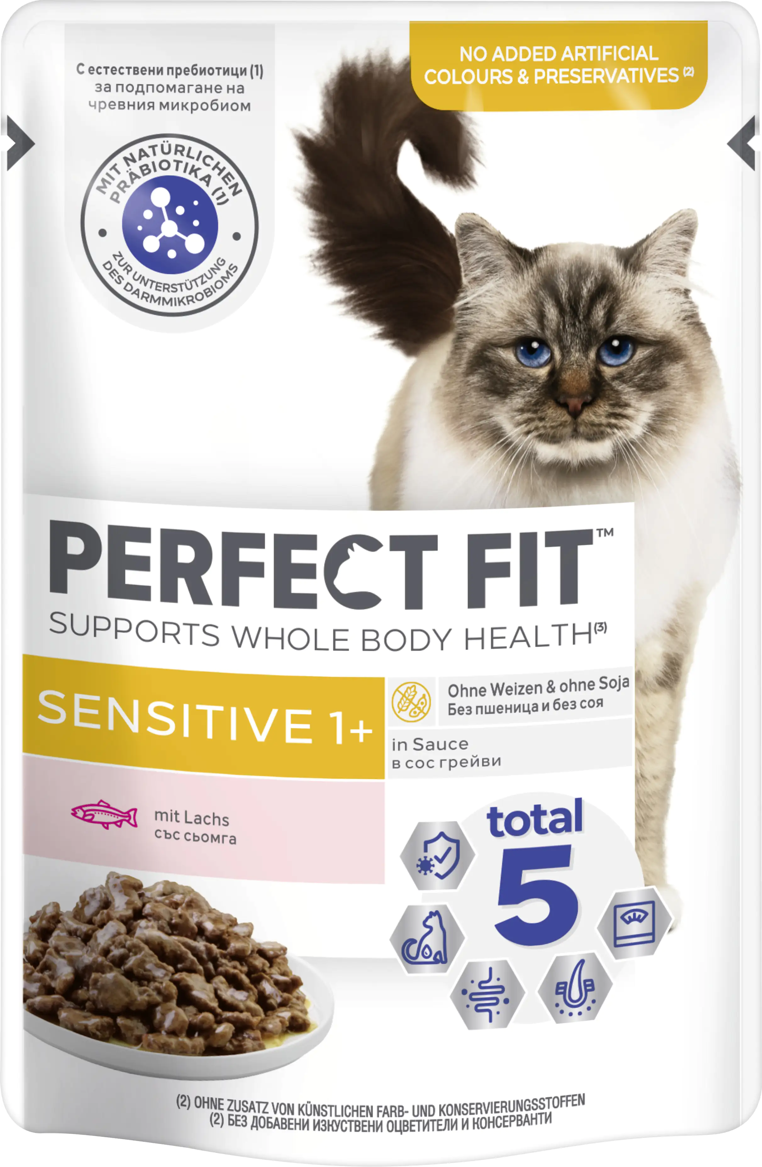 Perfect Fit Katzenfutter Sensitive mit Lachs Portionsbeutel à 85 g Perfect Fit Katzenfutter Sensitive mit Lachs Portionsbeutel à 85 g