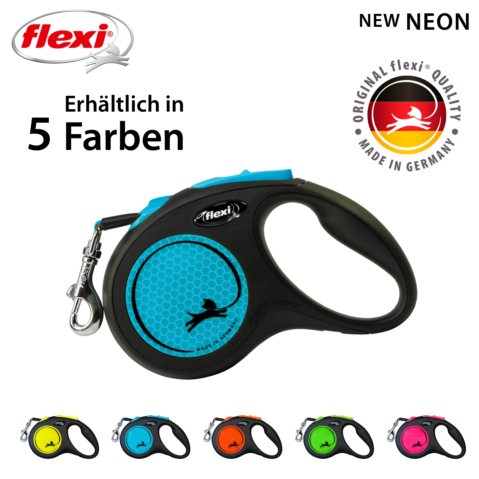 Nobby Flexi Hundeleine New Neon S neon-blau 5 m Nobby Flexi Hundeleine New Neon S neon-blau 5 m