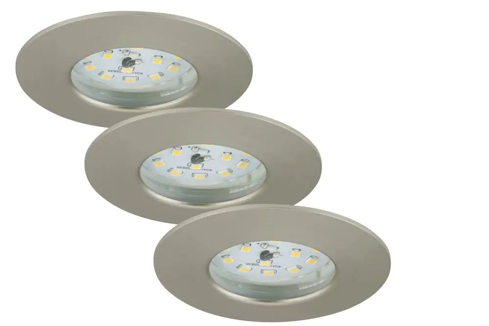 Briloner 3er Set LED Einbauleuchten Attach nickel-matt Ø 7,5 cm Briloner 3er Set LED Einbauleuchten Attach nickel-matt Ø 7,5 cm