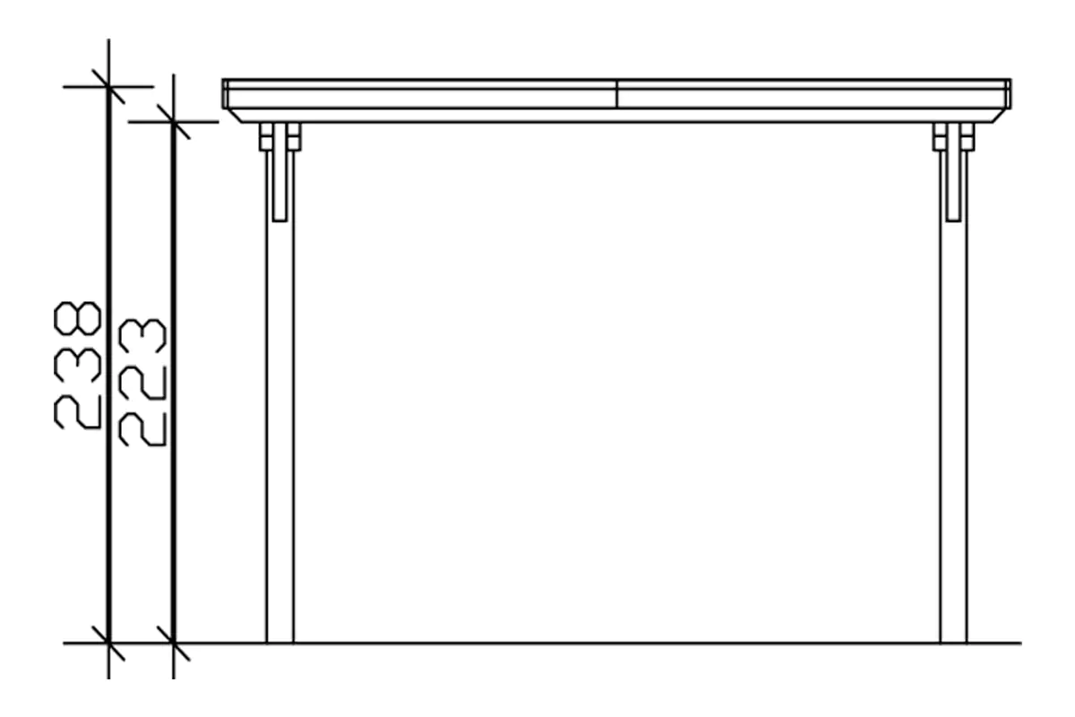SKAN HOLZ Carport Emsland 354 x 846 cm mit EPDM-Dach SKAN HOLZ Carport Emsland 354 x 846 cm mit EPDM-Dach
