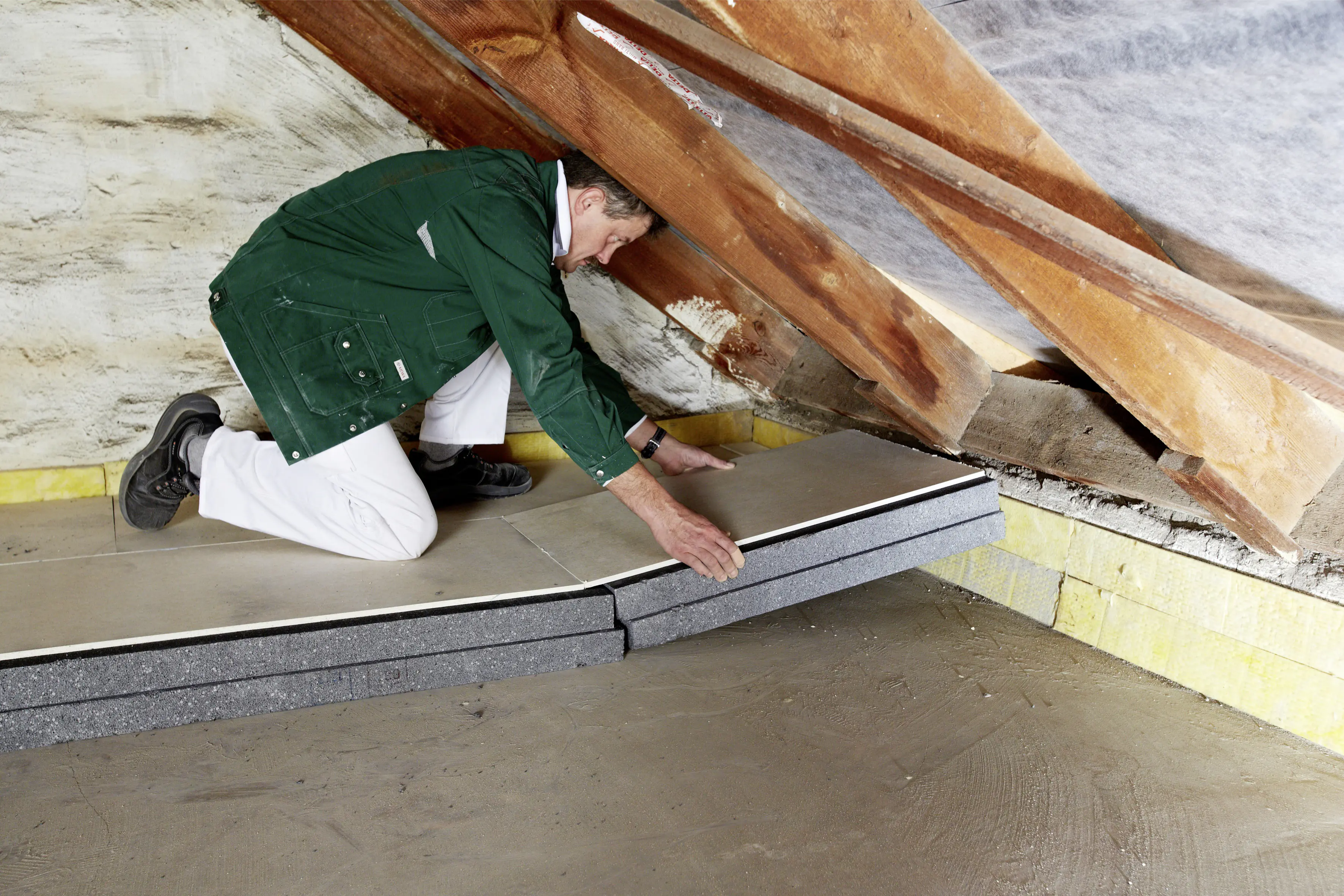 Rigidur Gipsfaser-Dachbodenelement 150 x 50 cm 135 mm mit EPS-Kaschierung