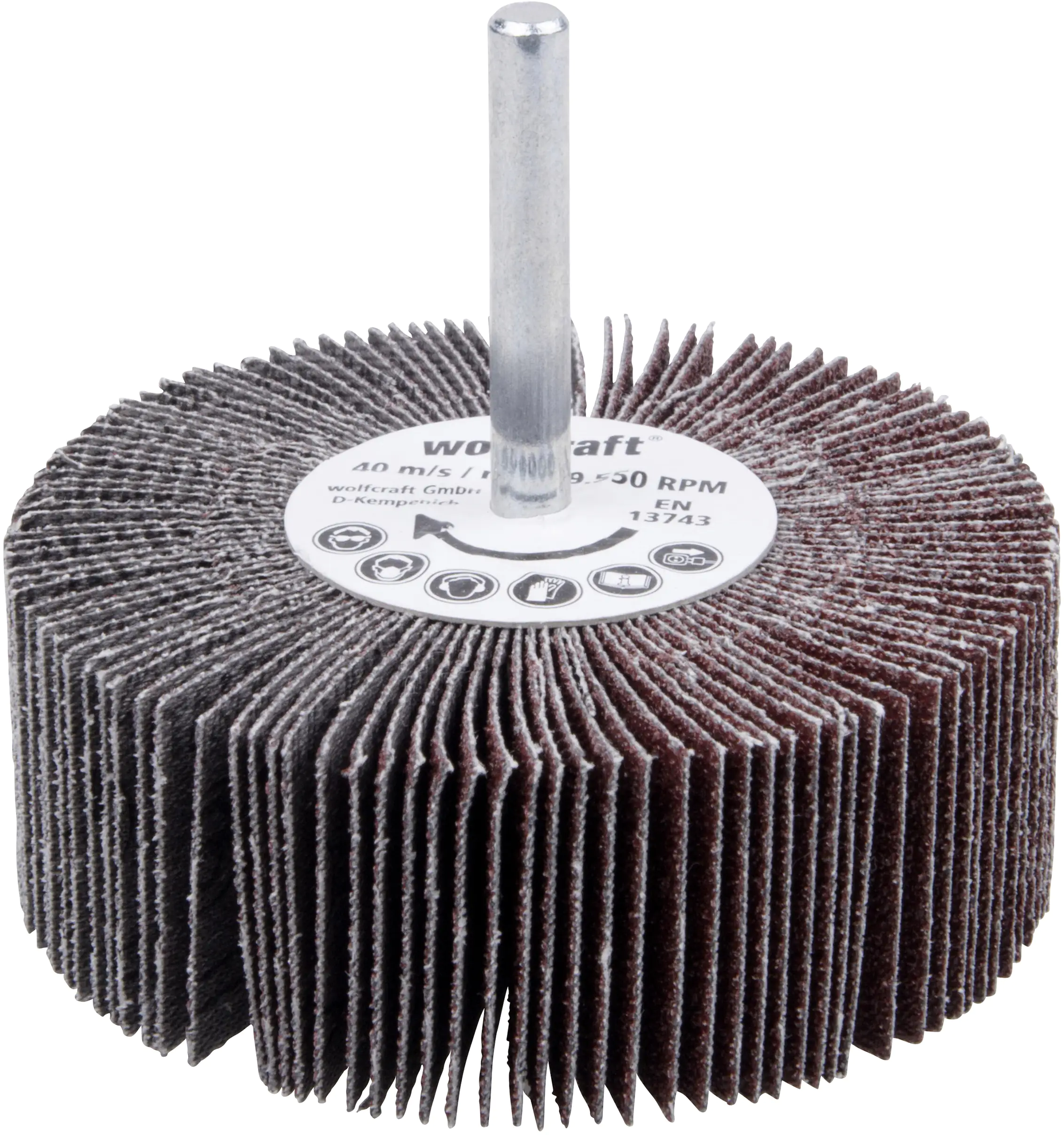 Wolfcraft Fächerschleifer K60 Ø 80 x 30 mm Schaft 6 mm