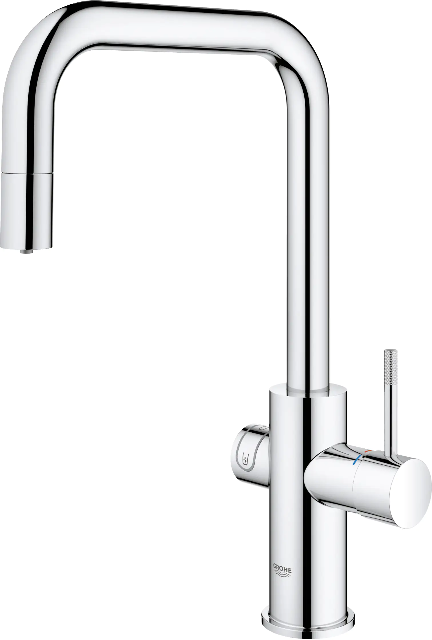 Grohe Blue Home U-Auslauf Starter Kit mit herausziehbarem Mousseurauslauf chrom