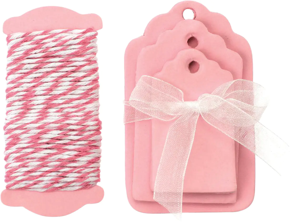 Glorex Papier-Etiketten rosa 5-8 x 3,5-5 cm, 15 Stück