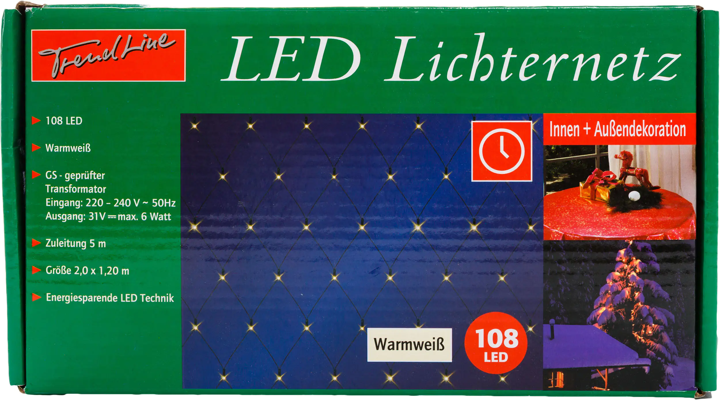 TrendLine LED Lichternetz 108 LED, warmweiß