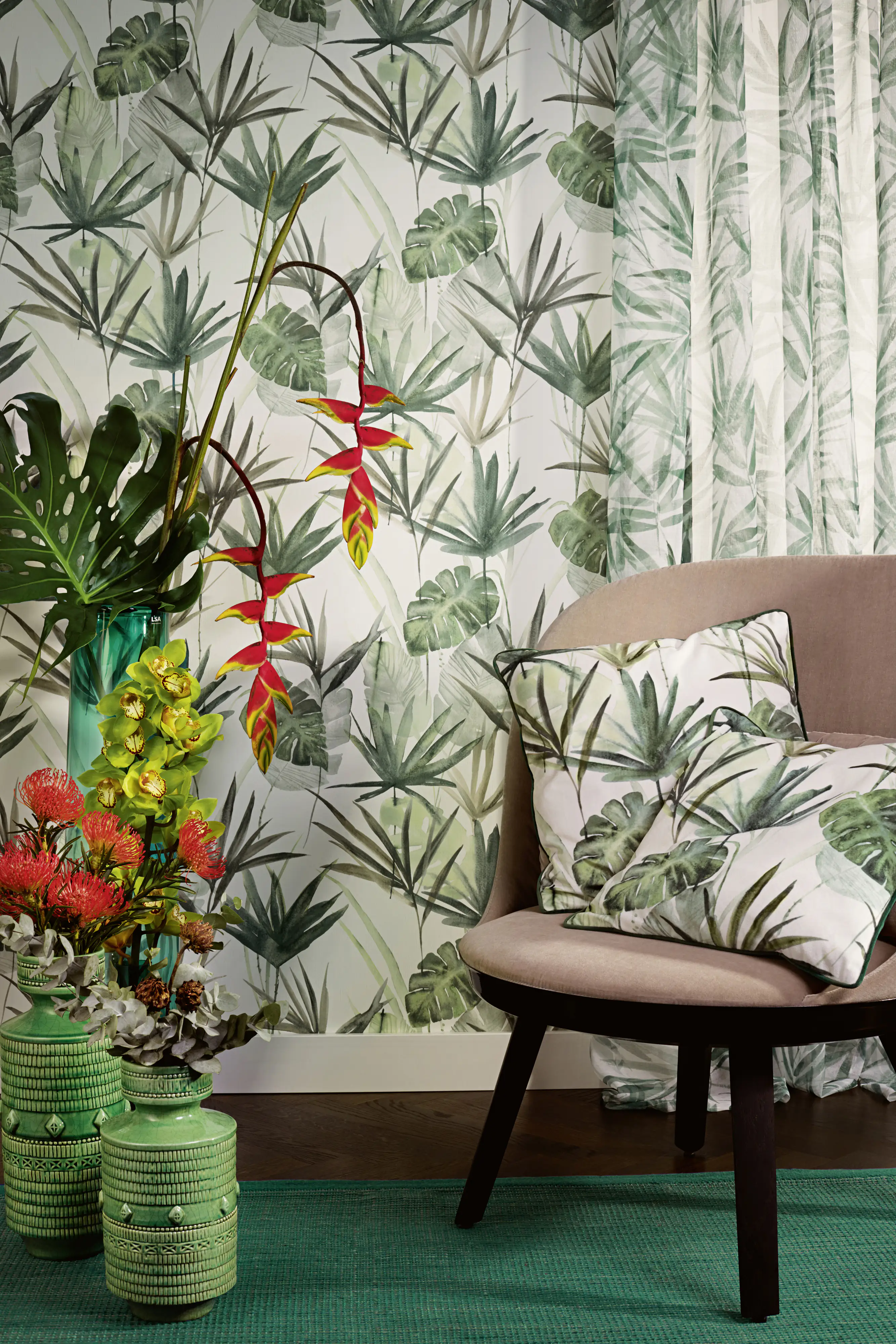4000441536409_3207269 Rasch Vliestapete 536409 BARBARA home Collection II floral grün 10,05 x 0,53 m