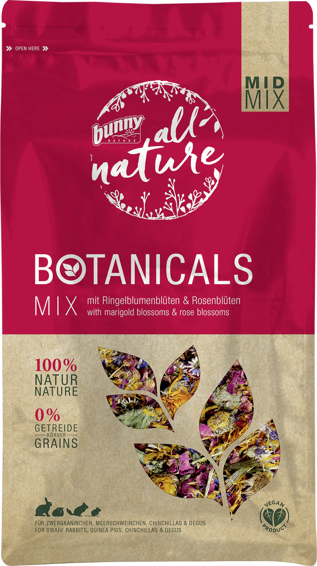 Bunny Nature Botanicals Mid Mix Ringelblumenblüten & Rosenblüten 130 g
