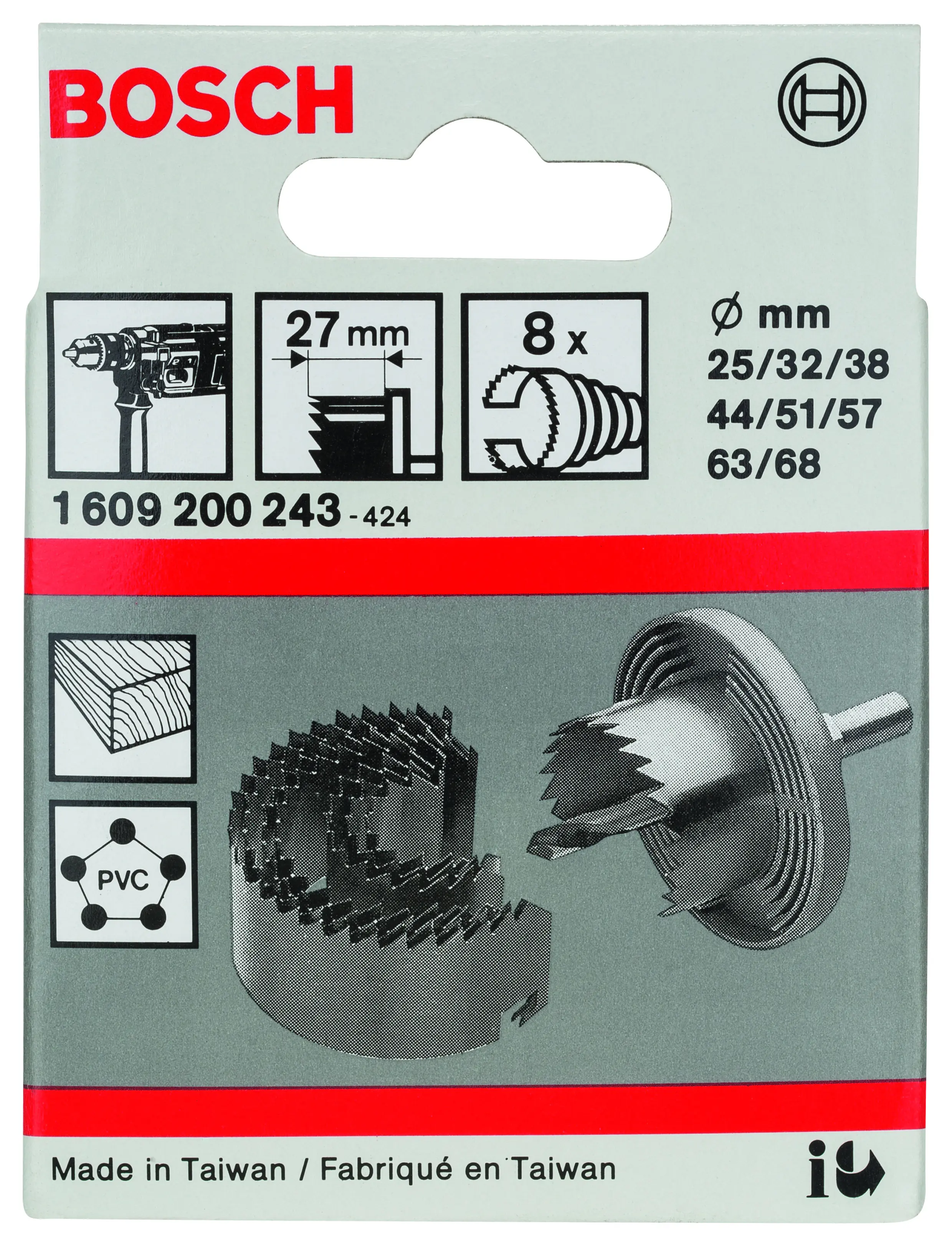 Bosch 8-teiliges Lochsägen-Set 25–68 mm