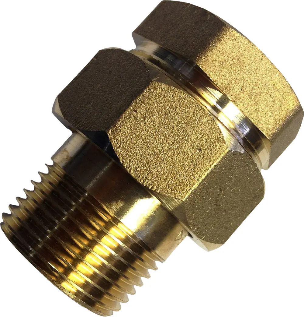 Cornat Verschraubung Messing blank, 1/2" IG, 1/2" AG