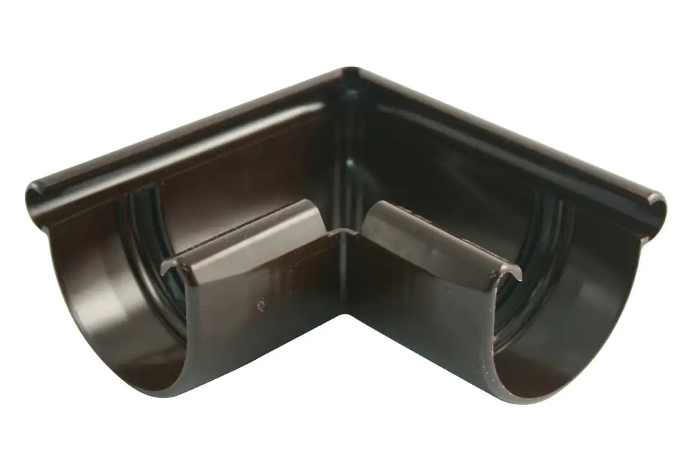 Marley Rinnenwinkel NW 75 mm, Außenecke, 90°, halbrund, braun