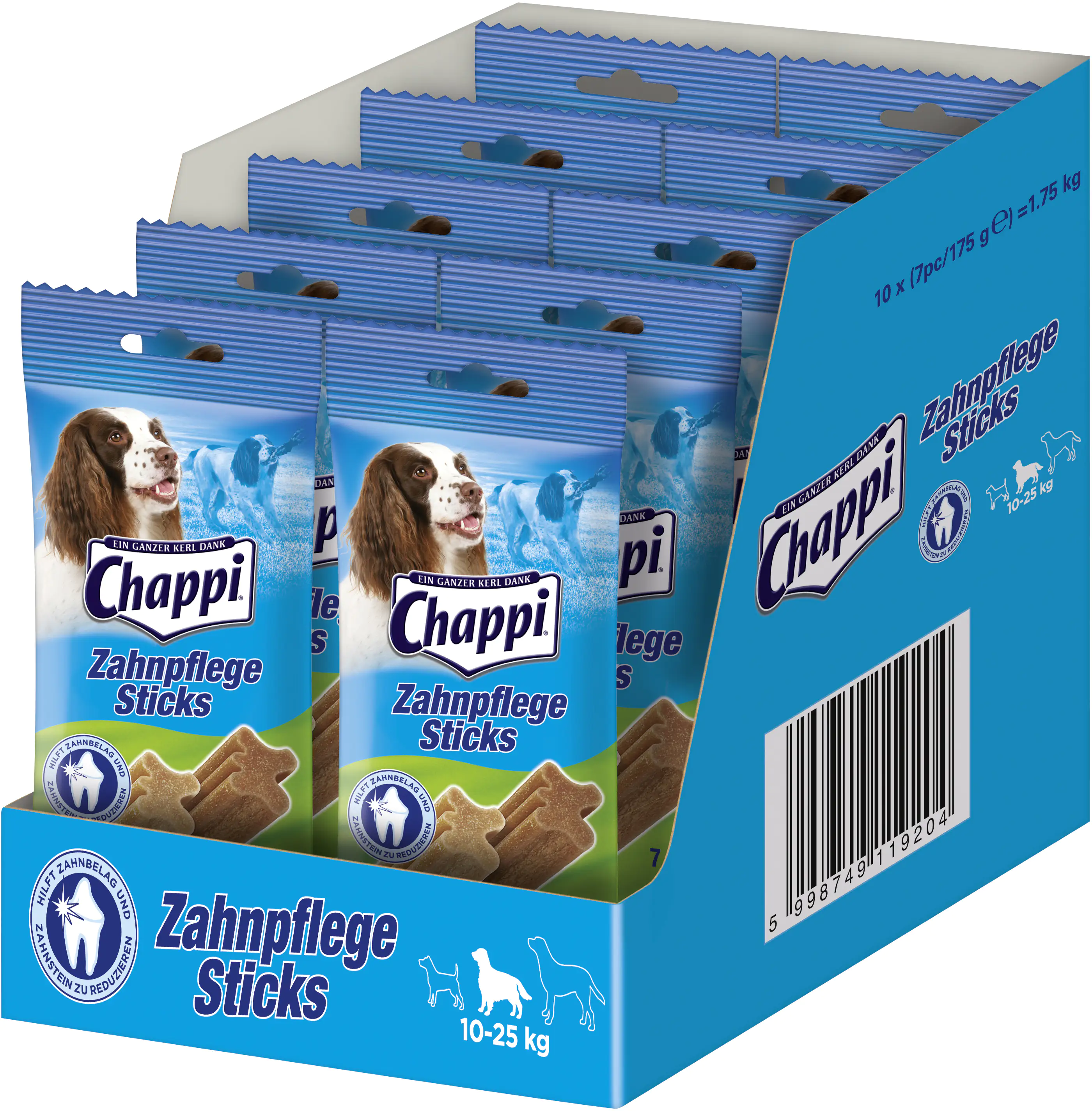 Chappi Zahnpflege Sticks Mittlere Hunde 10-25 kg 10 x 7 Stück