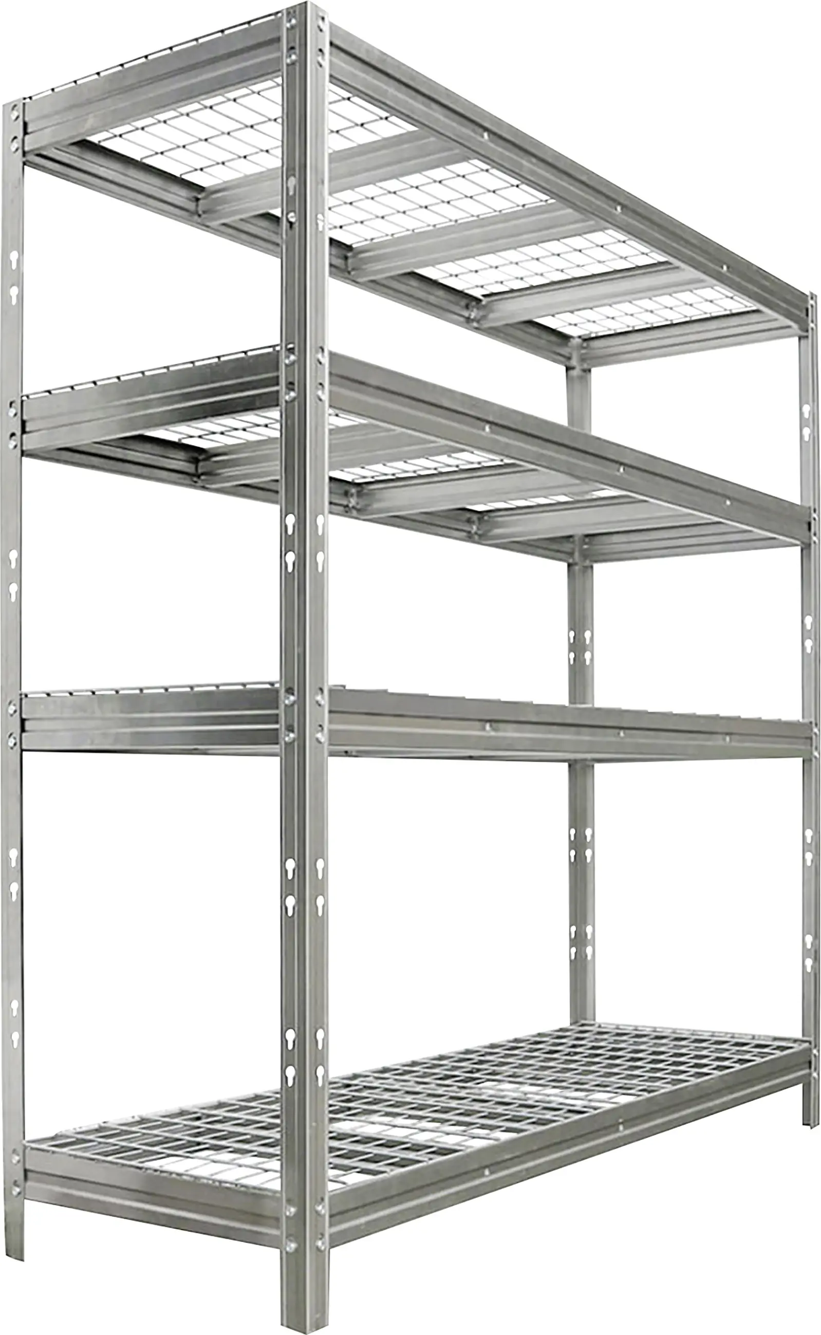Ar Shelving Schwerlastregal Bullrack Rivet Wire verzinkt 200 x 210 cm 4 Stahlgitterböden 2400 kg