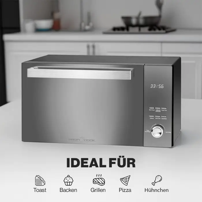 Proficook Mikrowelle PC-MWG 1204 23 l, mit Grill, Griff oben
