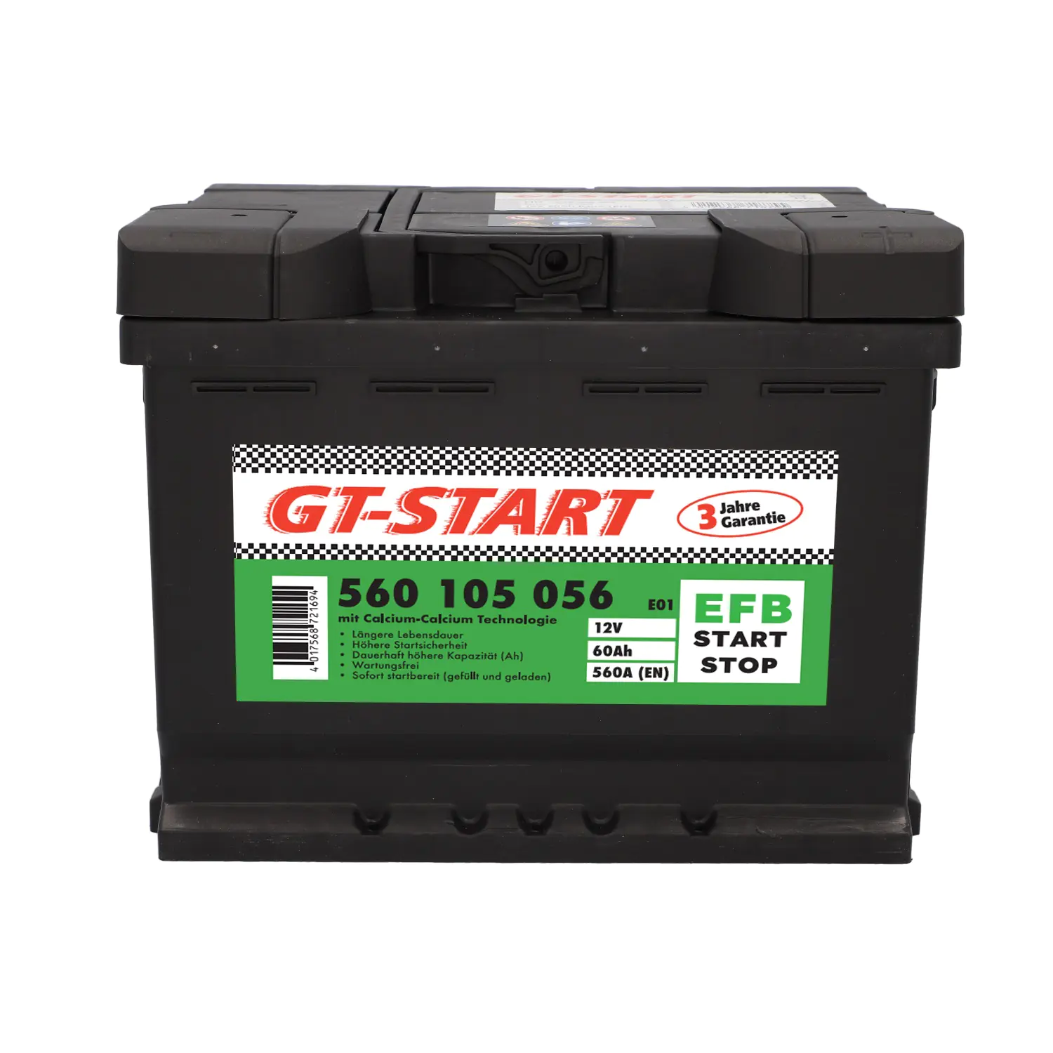 GT-Start Starterbatterie EFB 60Ah 560A 