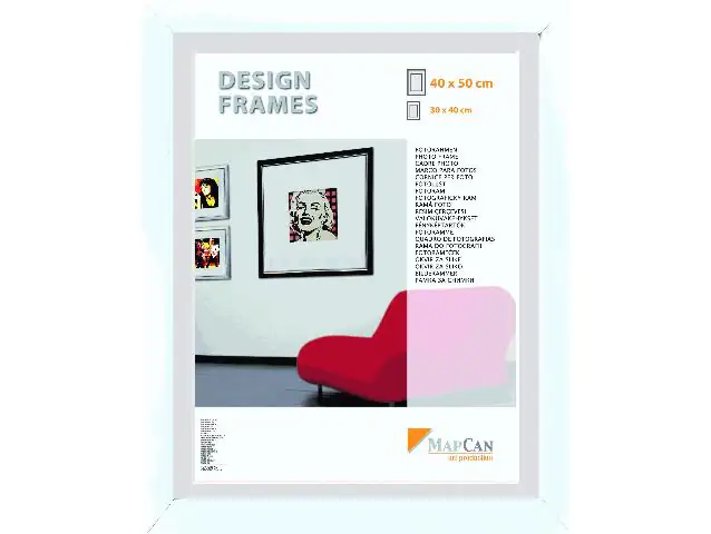 Holz Bilderrahmen Script weiß, 40 x 50 cm