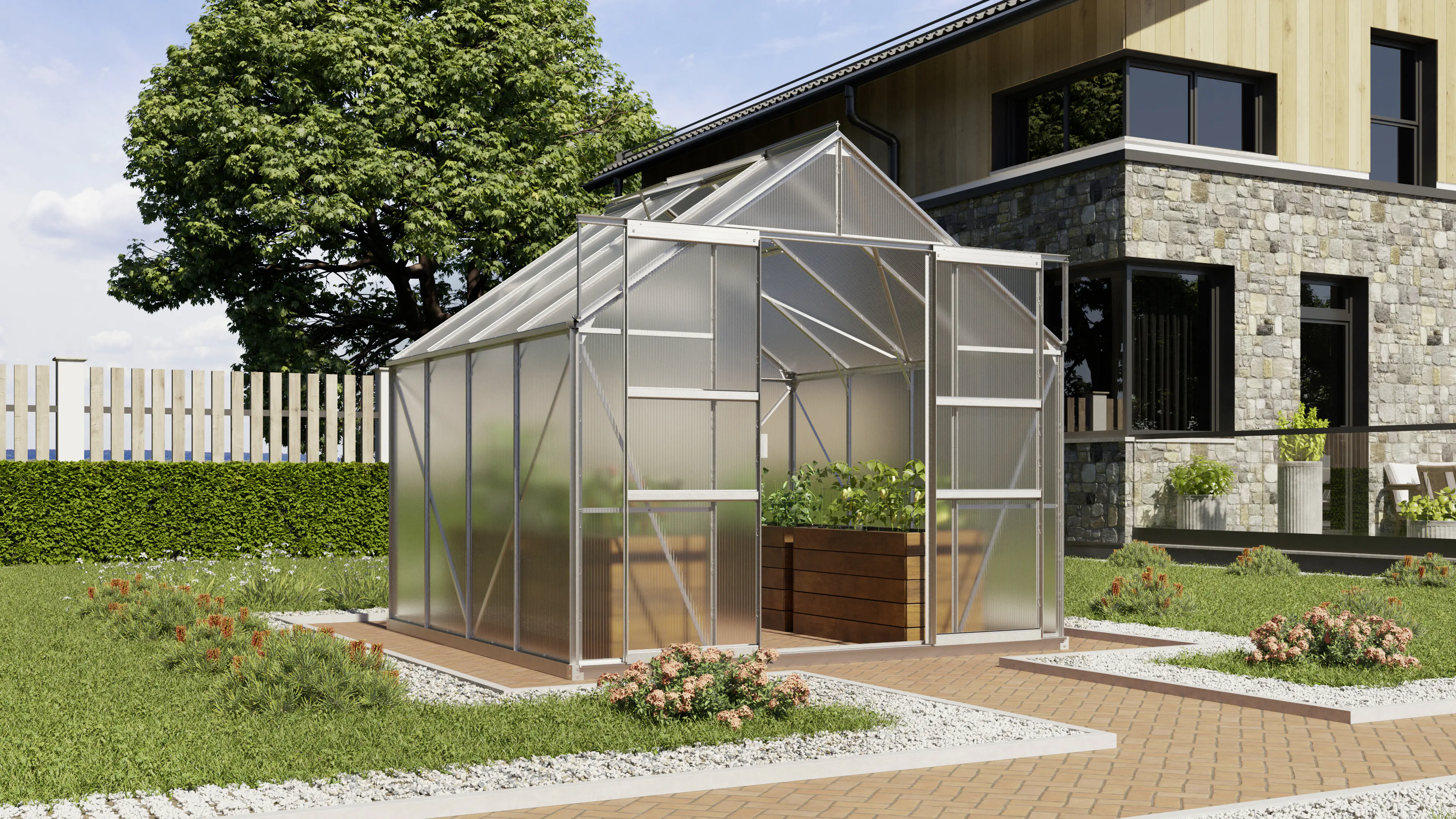 Vitavia Gewächshaus Mars 6700 254 x 254 cm 4 mm Hohlkammerplatten