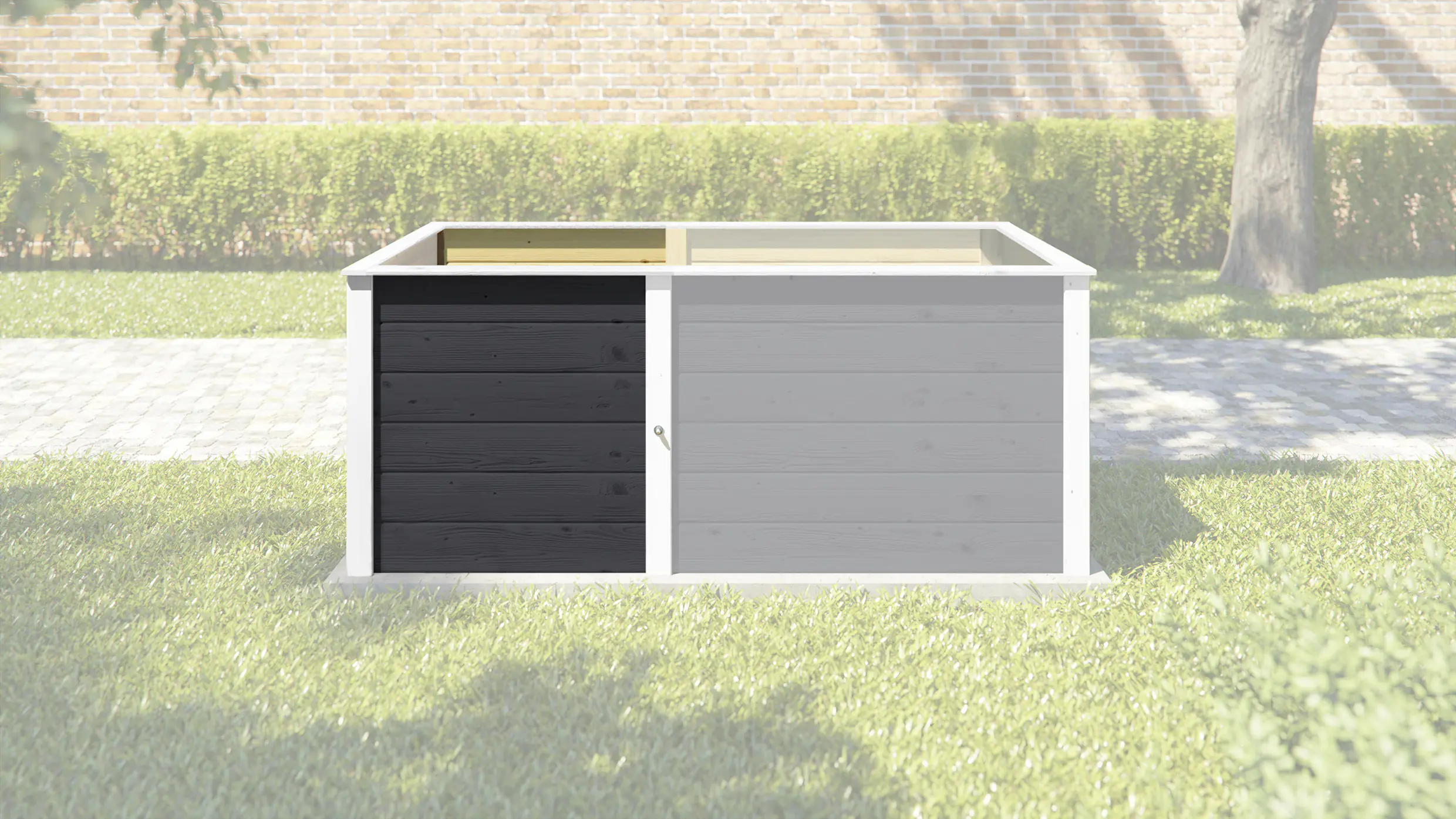 Weka Ergänzungssatz Hochbeet Modular , 21 mm, anthrazit, 67 cm