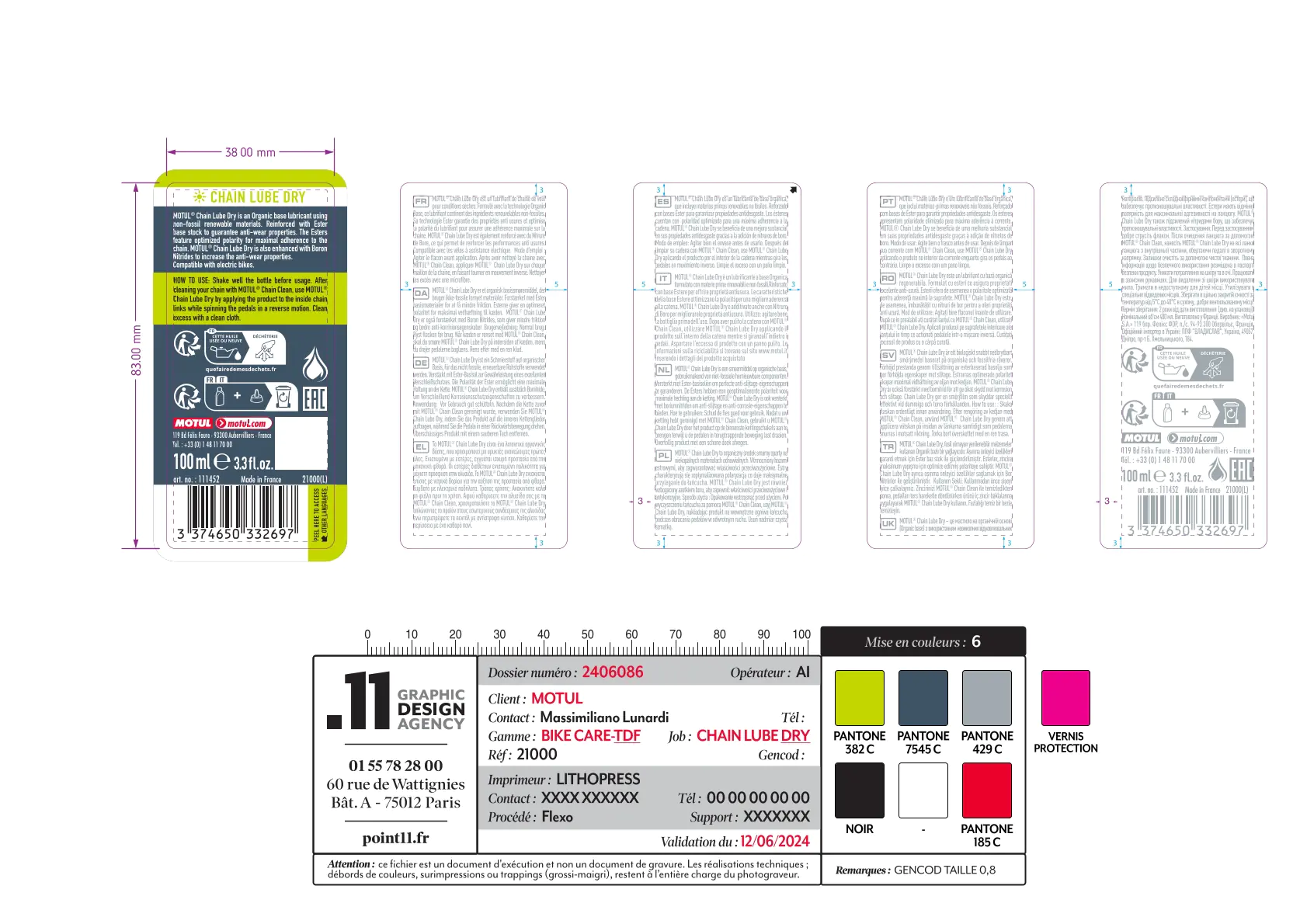 MOTUL Chain Lube Dry Road Kettenöl 100 ml