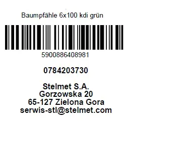 Baumpfahl 100 cm, Ø 6 cm, kesseldruckimprägniert