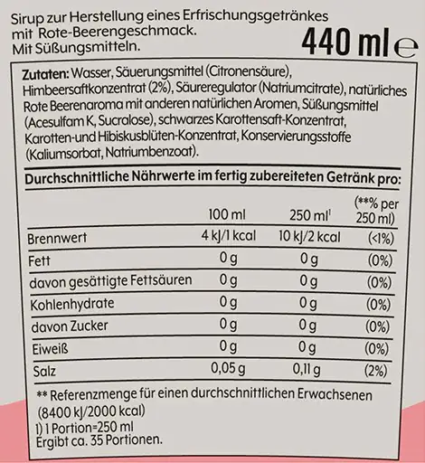 Sodastream Sirup Rote Beeren ohne Zucker, 440 ml