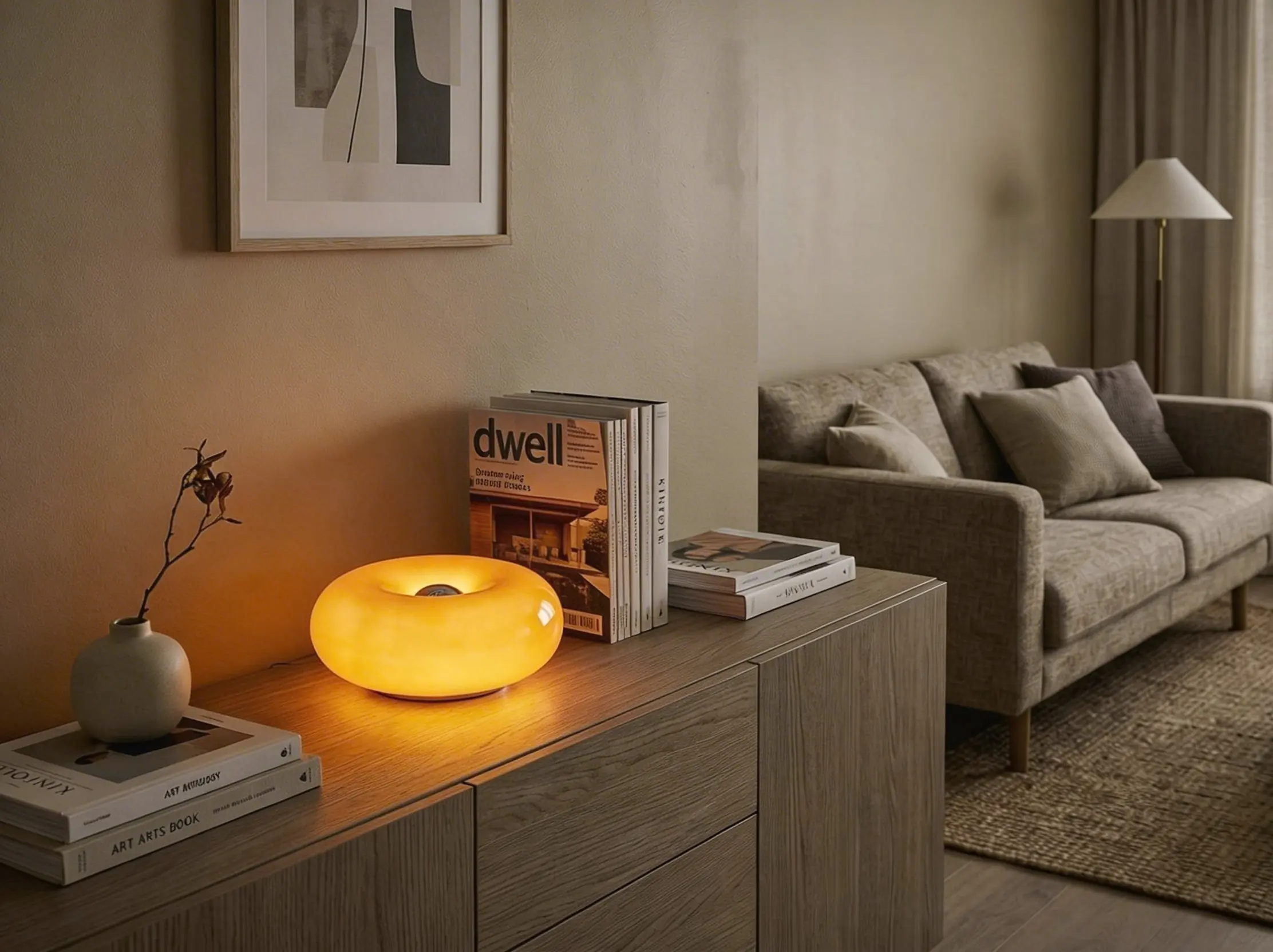 Eglo LED-Tischleuchte Basile Ø 30 x 10,8 cm warmweiß orange
