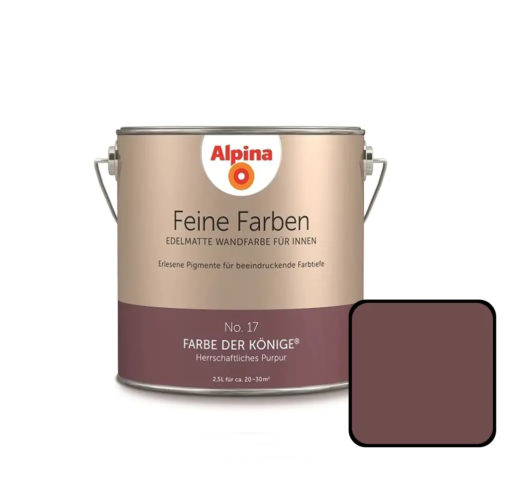 Alpina Feine Farben No. 17 Farbe der Könige 2,5 L herrschaftliches purpur edelmatt Alpina Feine Farben No. 17 Farbe der Könige 2,5 L herrschaftliches purpur edelmatt