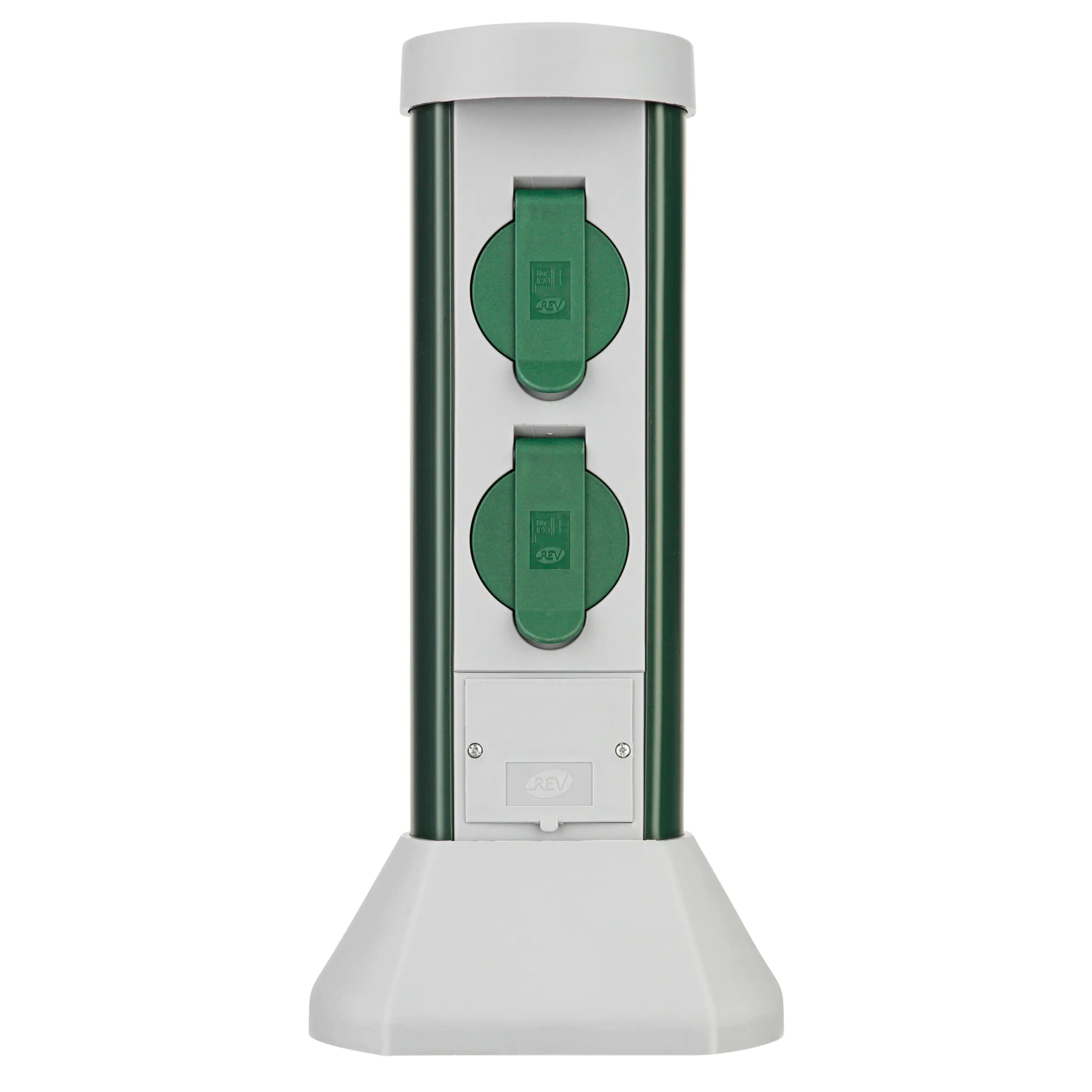 REV Garten-Steckdose 2-fach GreenCraft 2m Zuleitung grau-grün REV Garten-Steckdose 2-fach GreenCraft 2m Zuleitung grau-grün