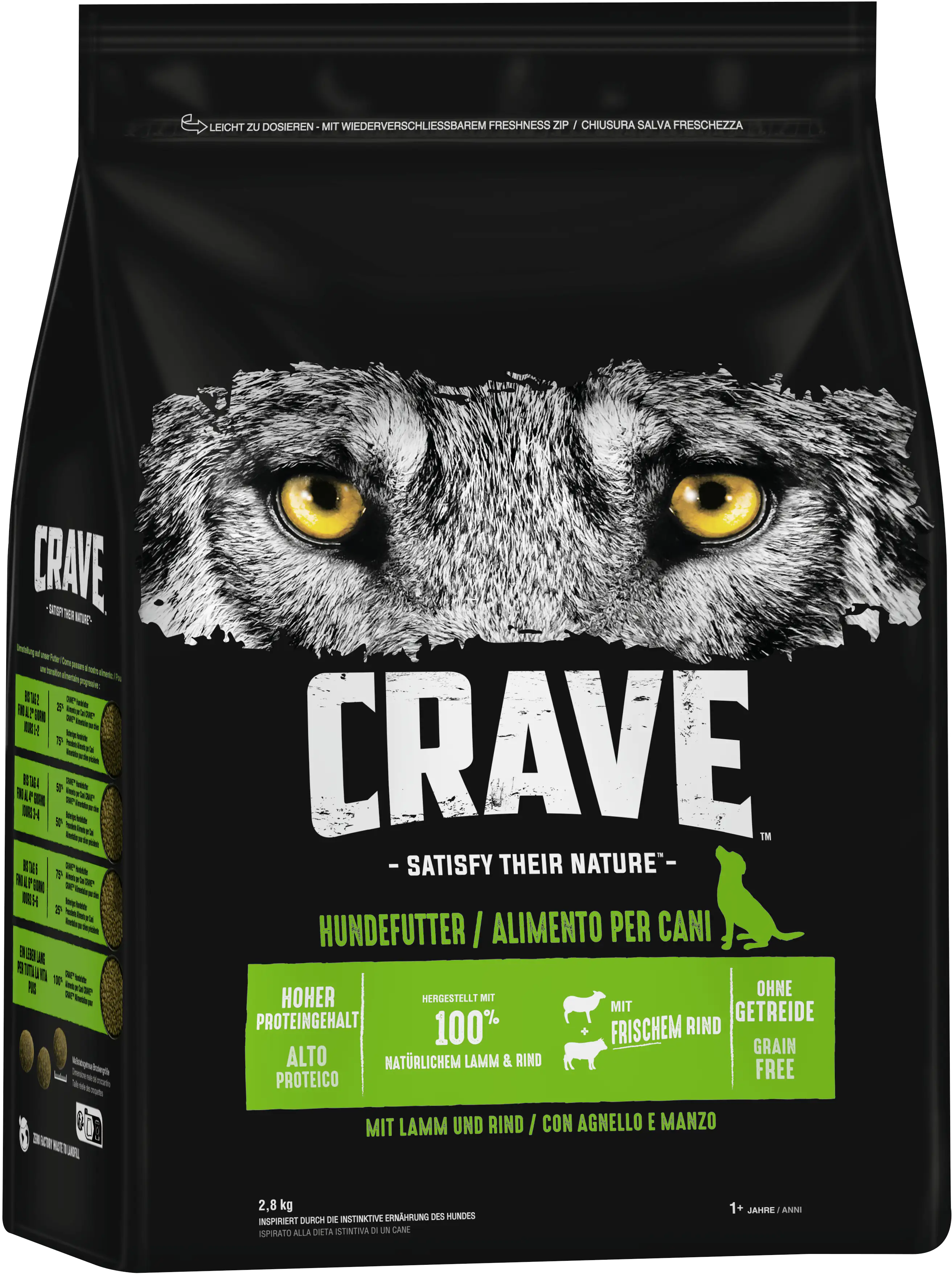 Crave Adult mit Lamm und Rind Hundefutter 2,8 kg