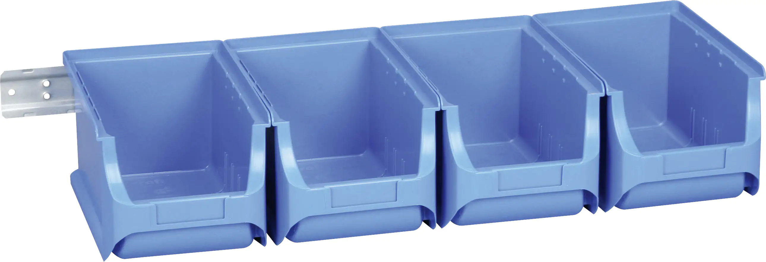 4005187570724_2990183 Allit Sichtboxen-Set ProfiPlus Set 3/5 blau mit Metallschiene 12 l