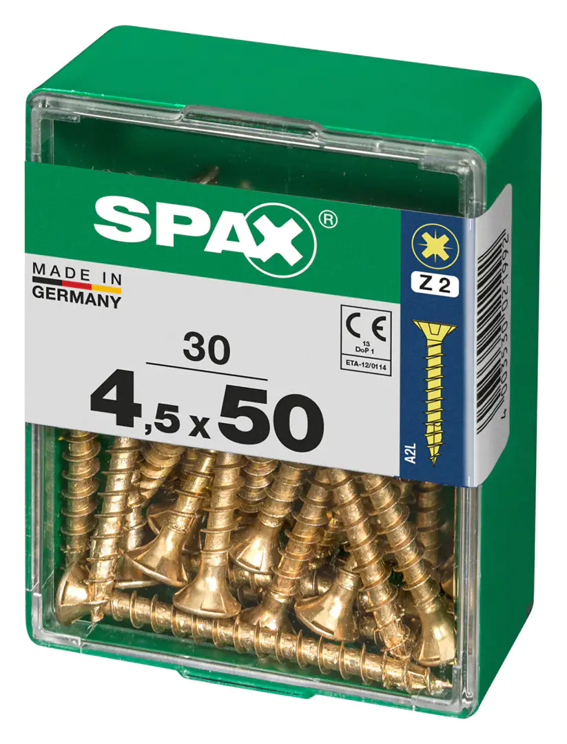 Spax Universalschrauben 4.5 x 50 mm PZ 2 - 30 Stk.