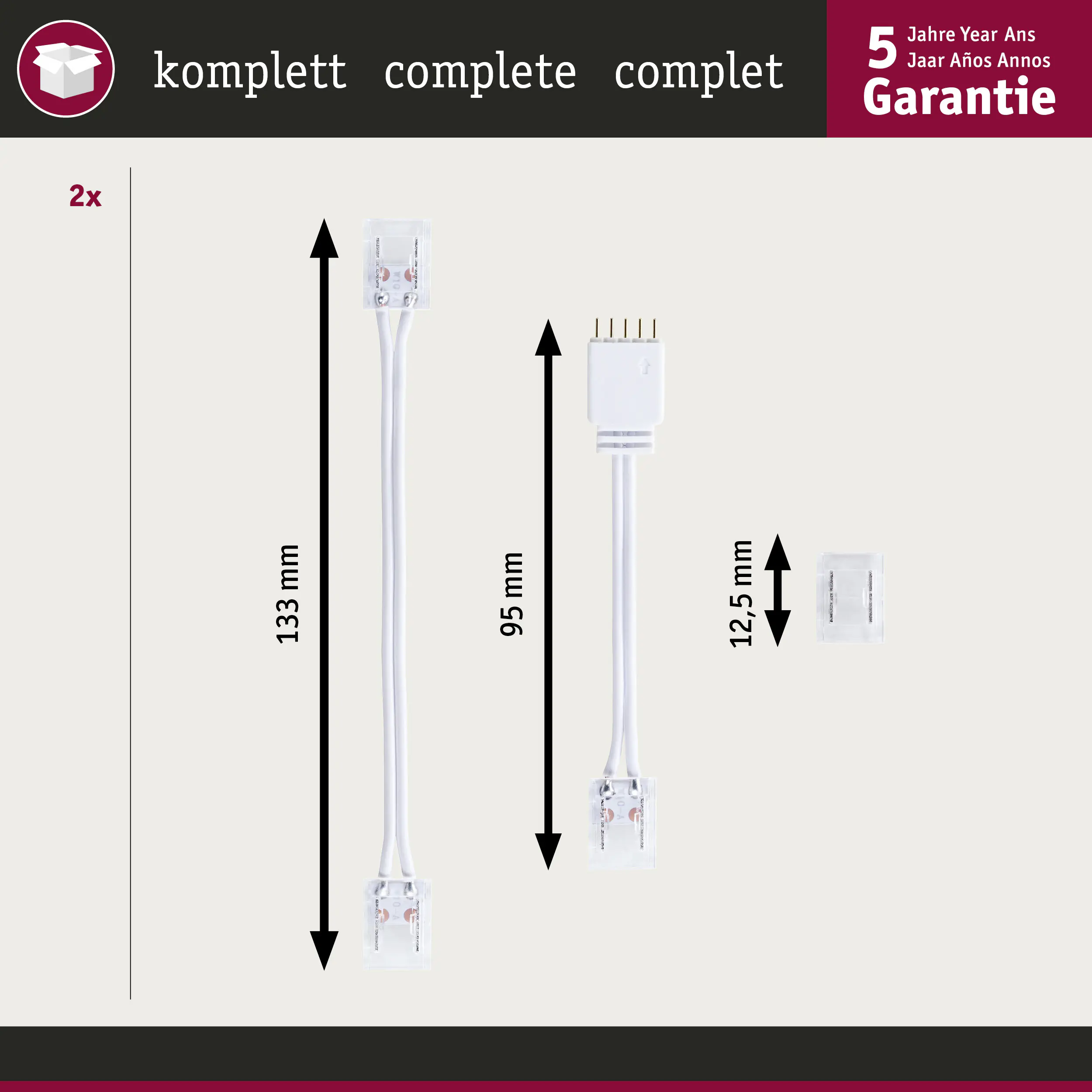 Paulmann Verbinder U-Rail MaxLED Full-Line COB Connector Set weiß
