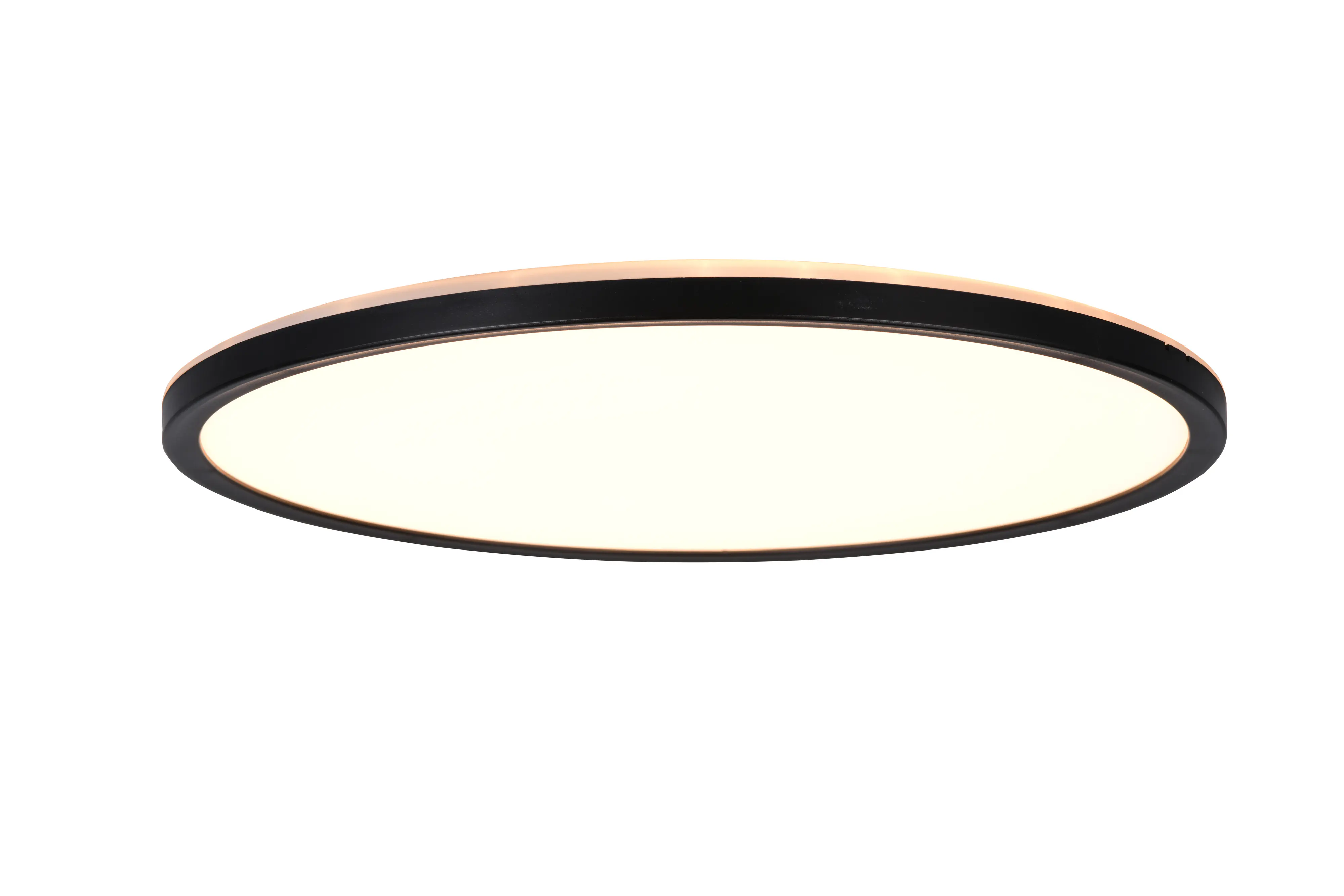 Reality LED-Deckenleuchte Emra Ø42 cm schwarz matt Memory Funktion
