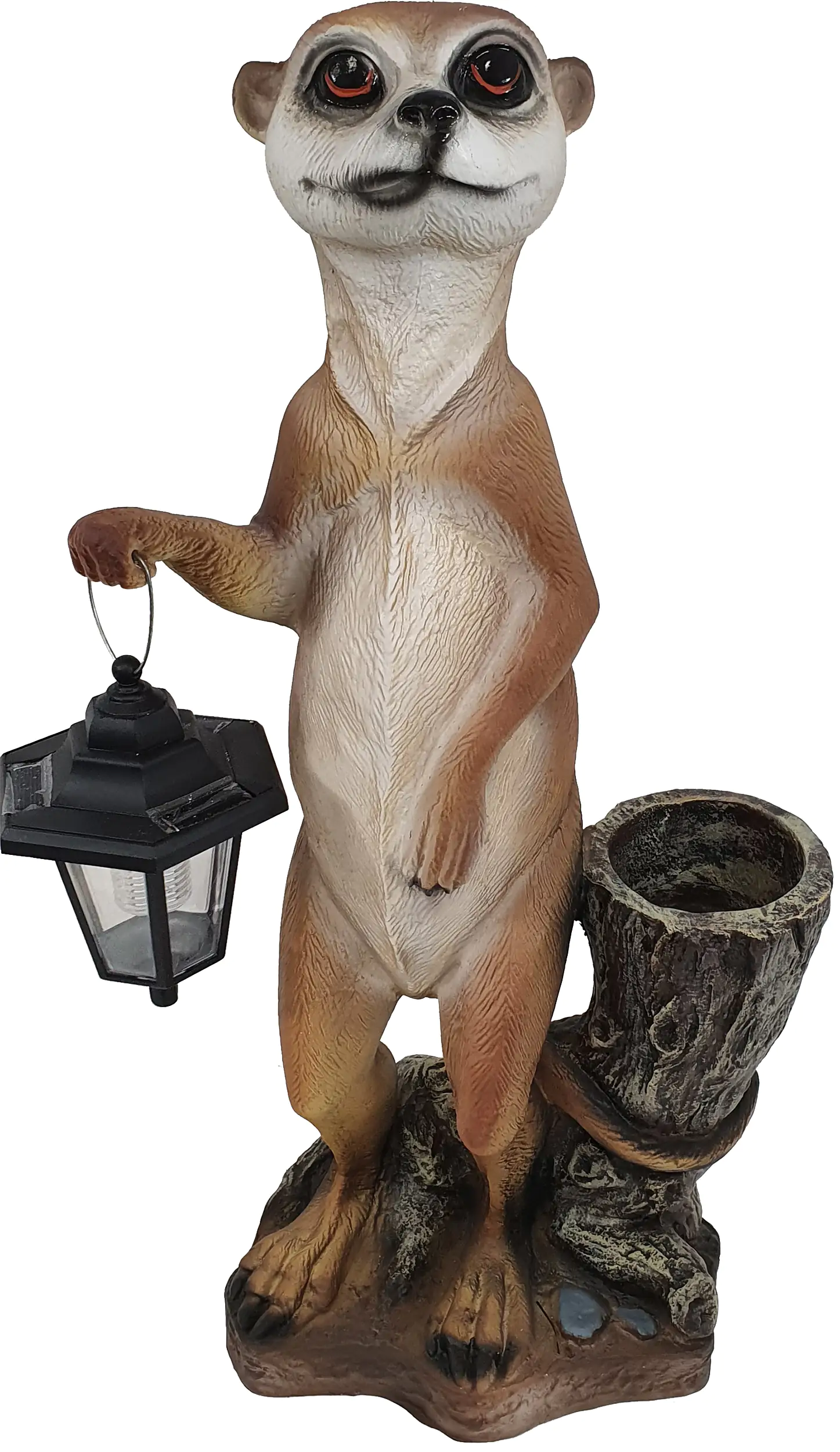 4250486115637 Dekofigur Erdmännchen mit Lampe 62 x 32 x 17 cm