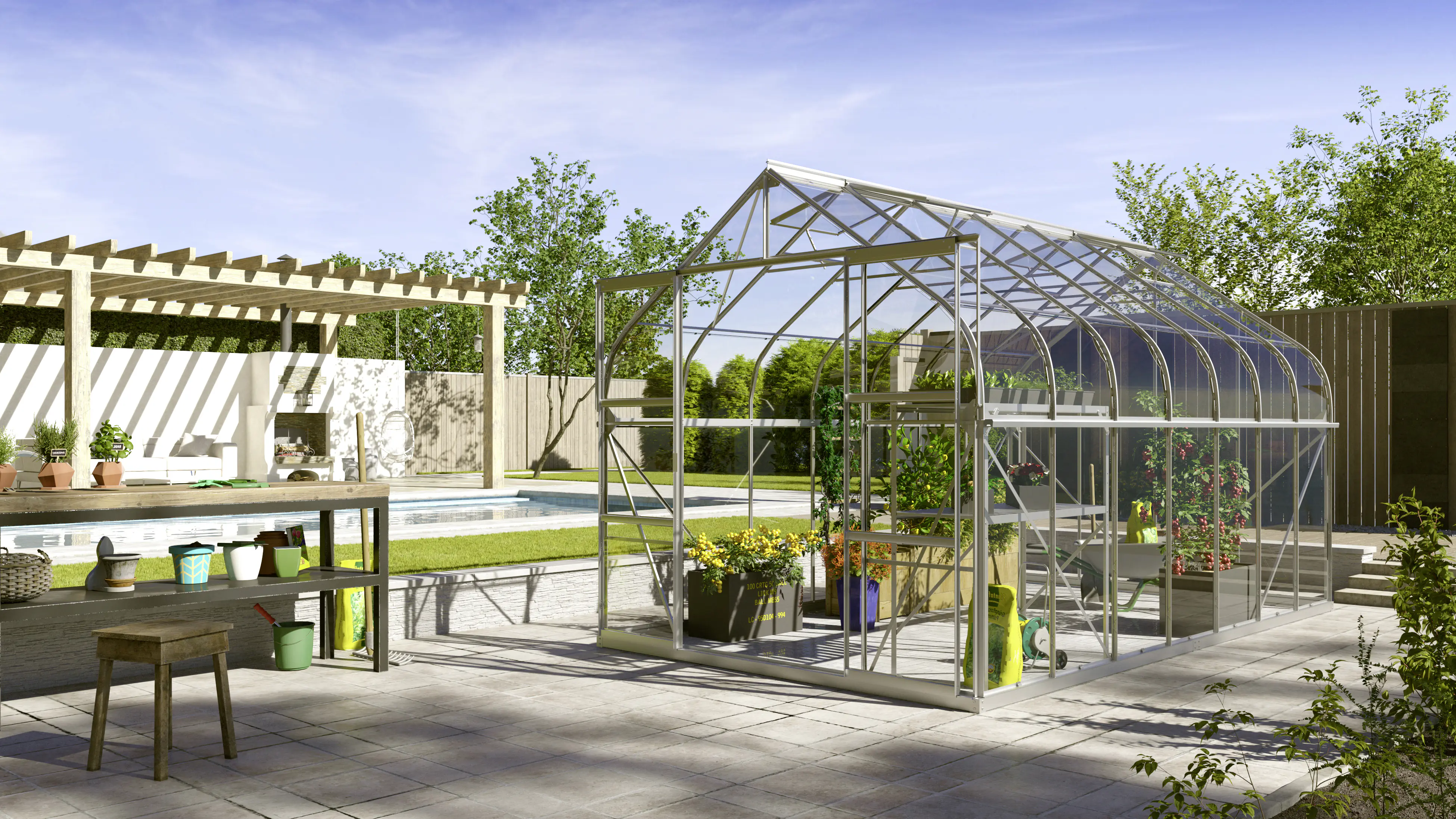 Vitavia Gewächshaus Dione 11500 264 x 445 cm 3 mm Sicherheitsglas