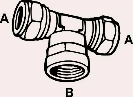 Cornat Klemmring T-Stück Ø 22 / 1/2"