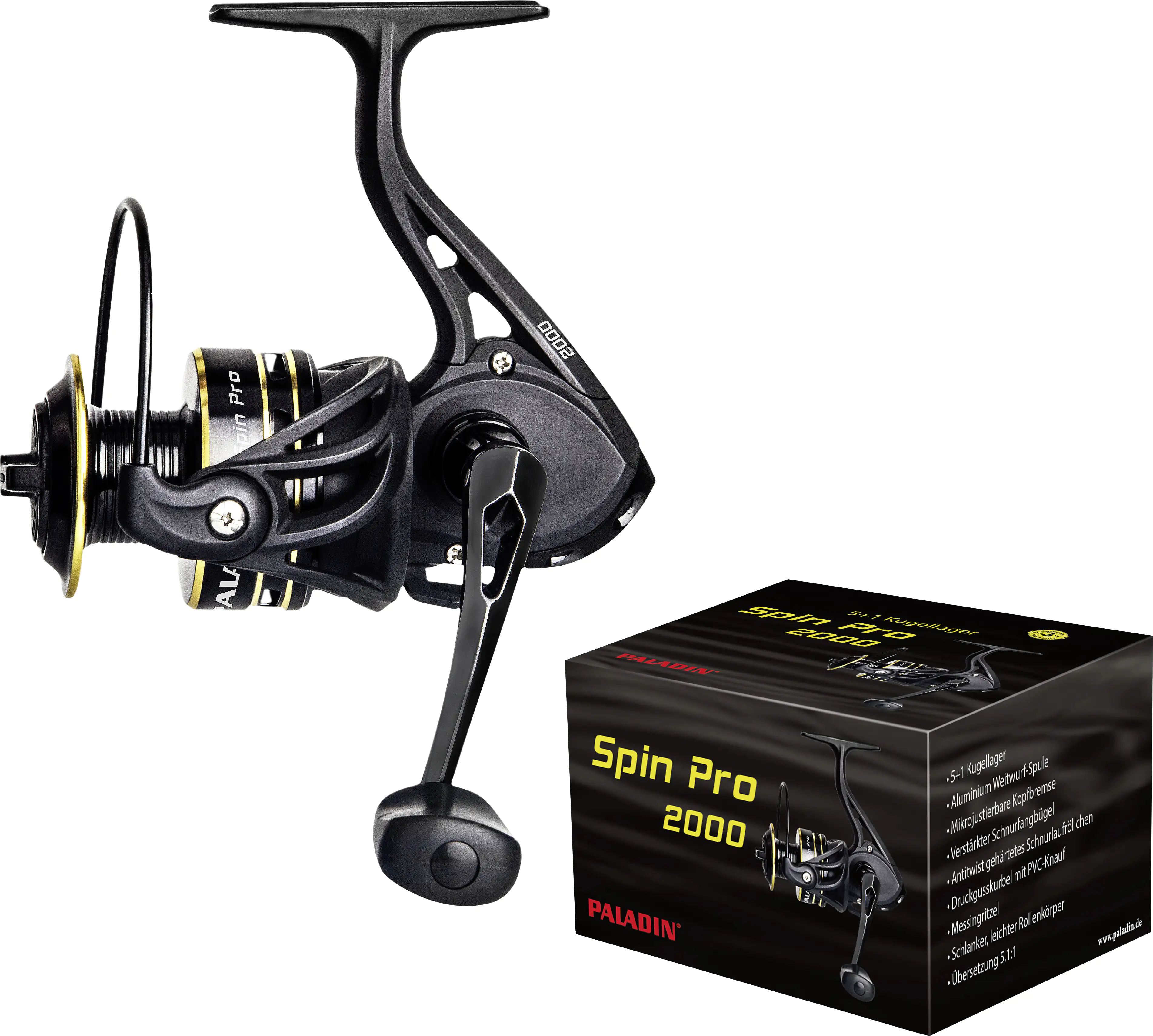 Paladin Angelrolle Pro 2000 FD 0,20mm 300m 280g 5,1:1 Ratio/5+1BB Paladin Angelrolle Pro 2000 FD 0,20mm 300m 280g 5,1:1 Ratio/5+1BB