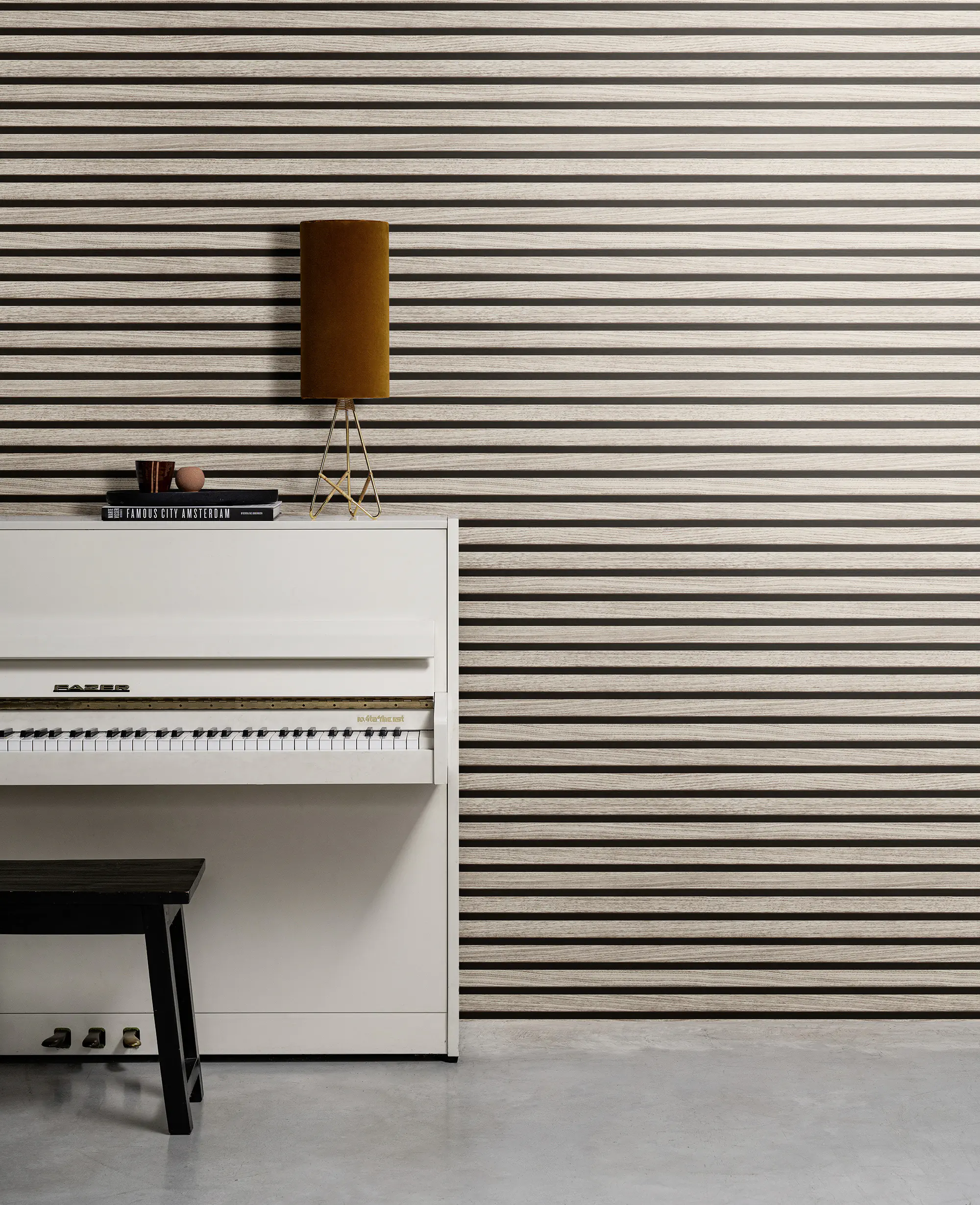 Rasch Vliestapete 499315 Factory V, Akustikpanele hellbraun, 10,05 x 0,53 m