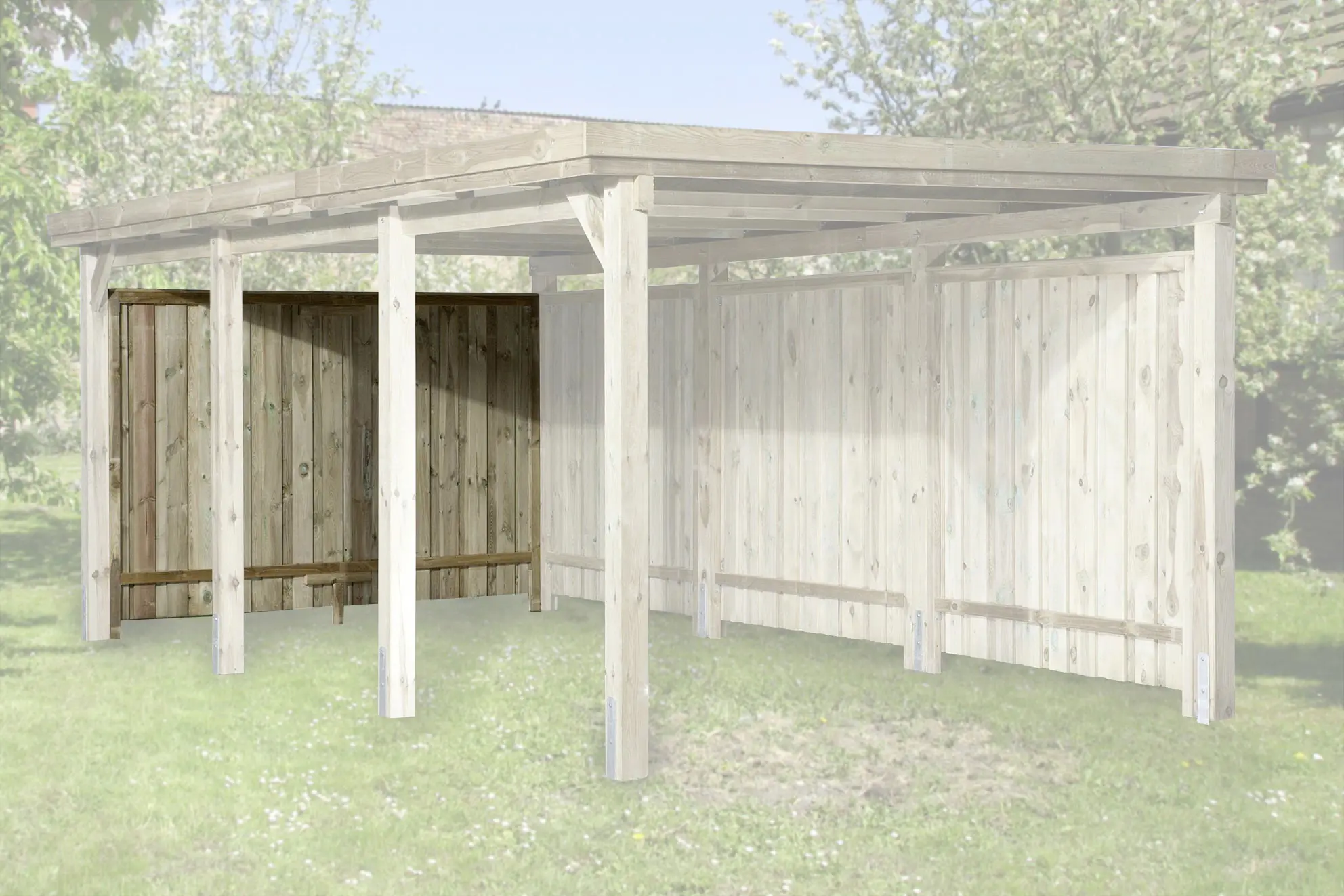 Weka Rückwand für Carport Eifel Alpen 270 x 181 cm imprägniert