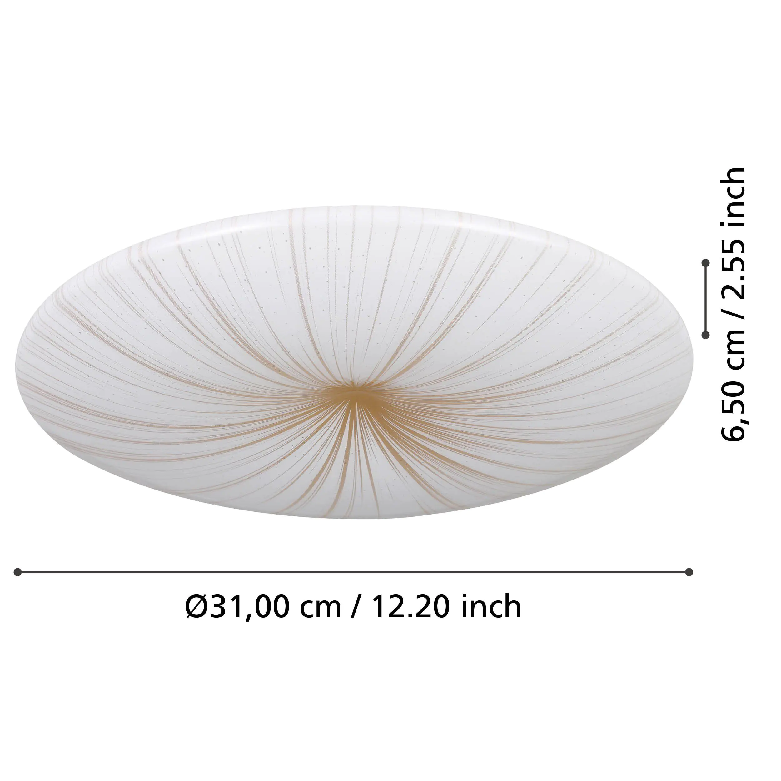 Eglo Deckenleuchte Nieves 1 weiß gold Ø 41 cm